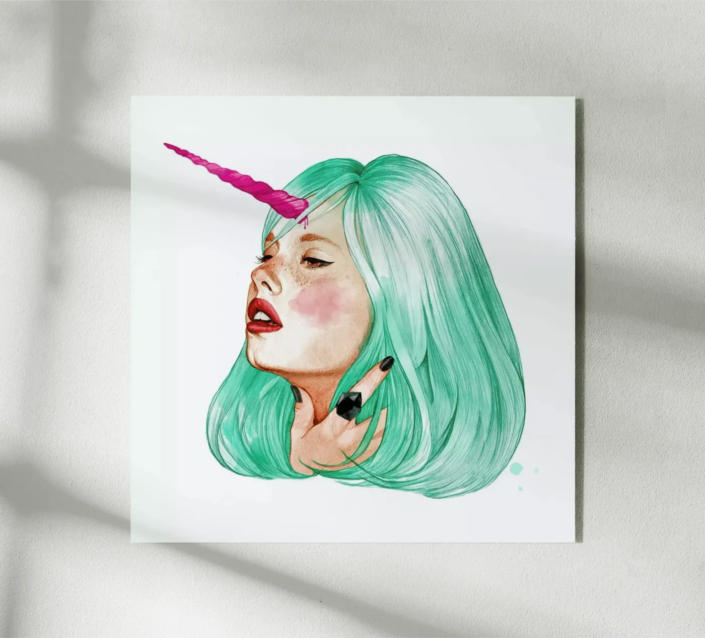Unicorn Acryl-Glas von Ina Stanimirova