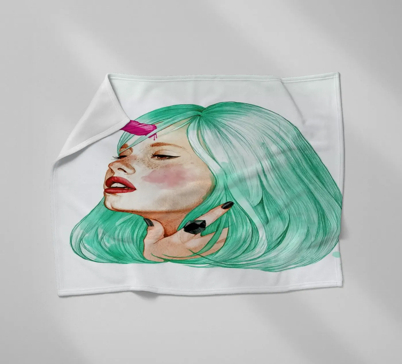 Unicorn Fleecedecke von Ina Stanimirova