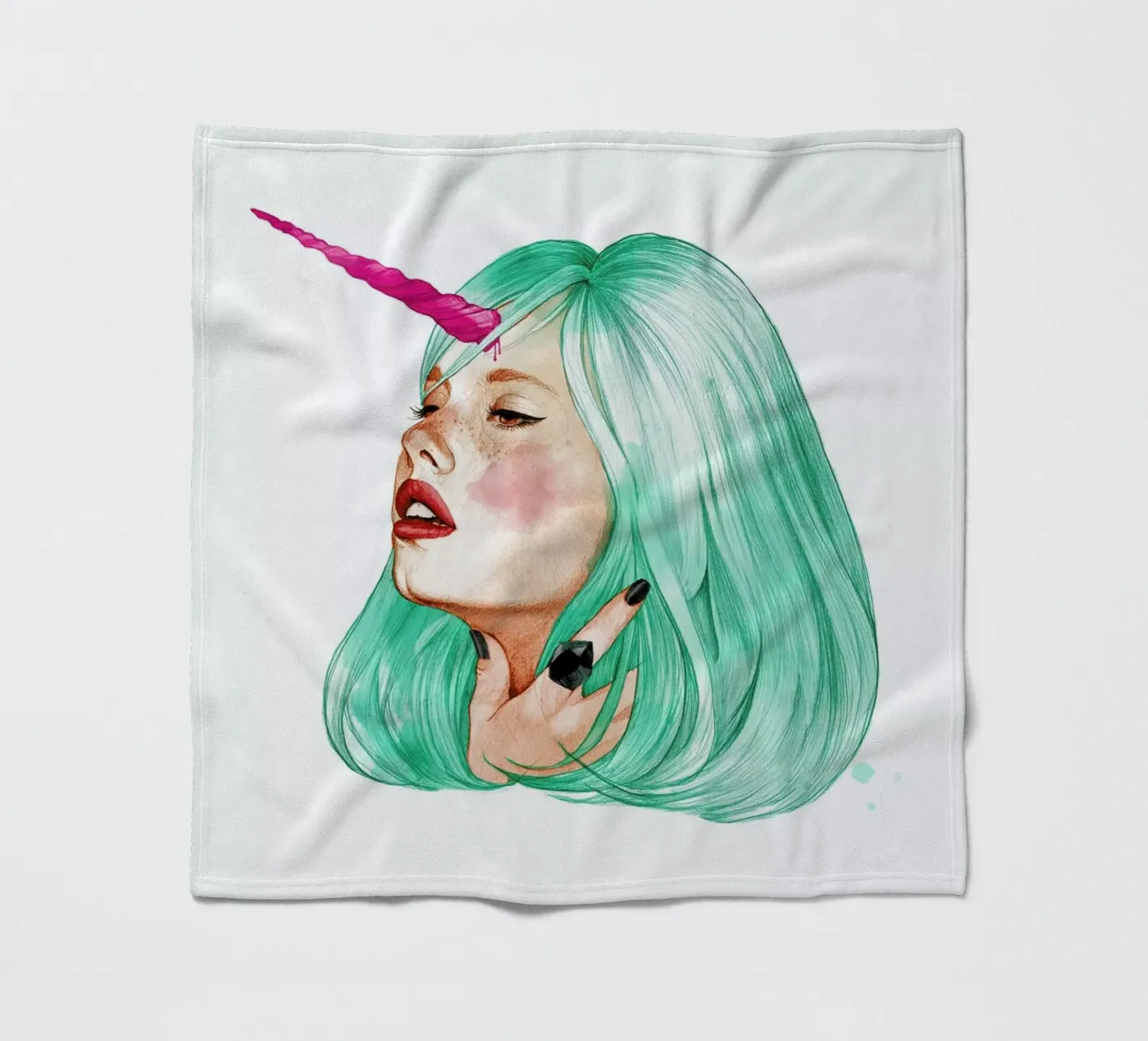 Unicorn Fleecedecke von Ina Stanimirova