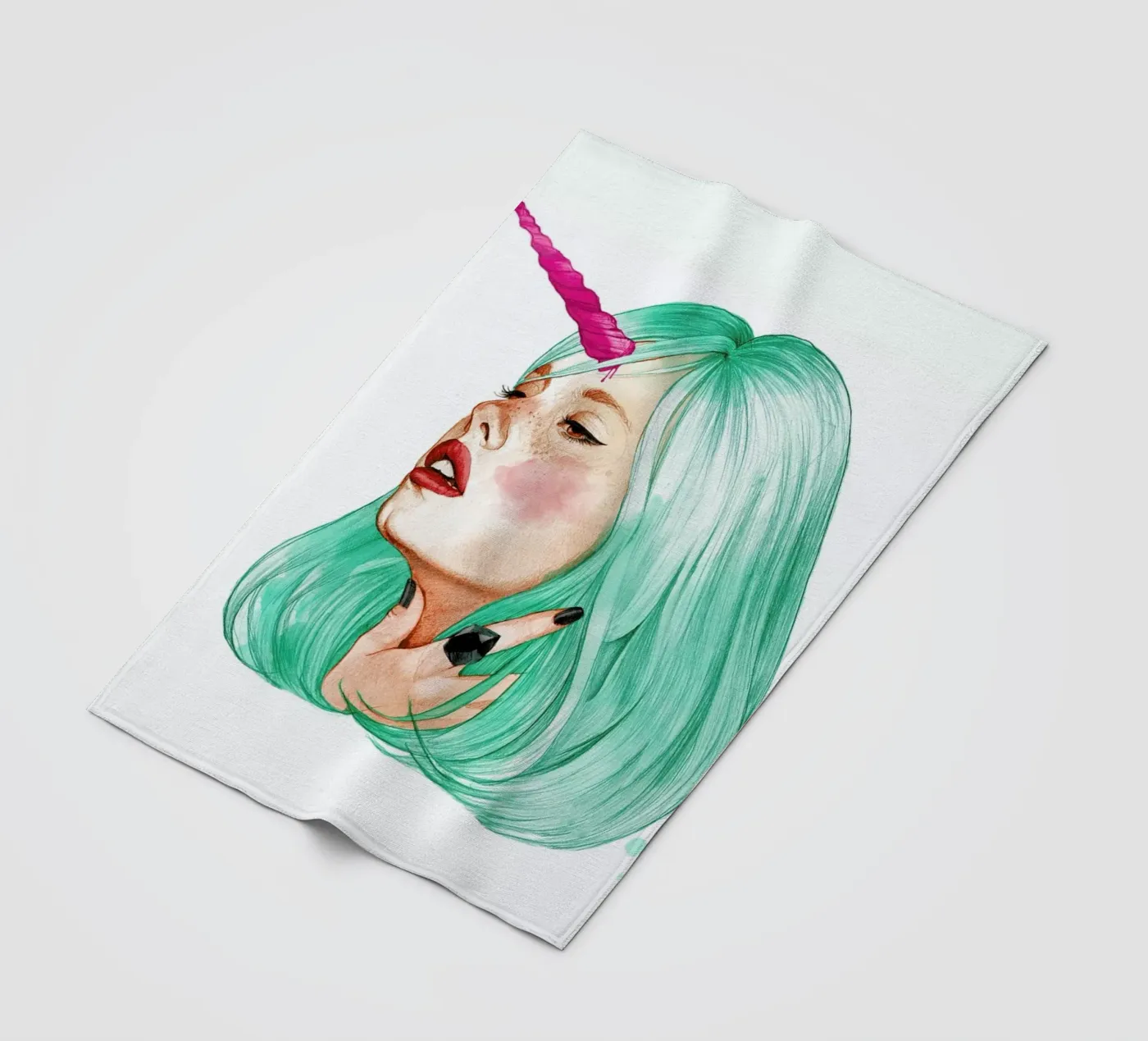 Unicorn Fleecedecke von Ina Stanimirova