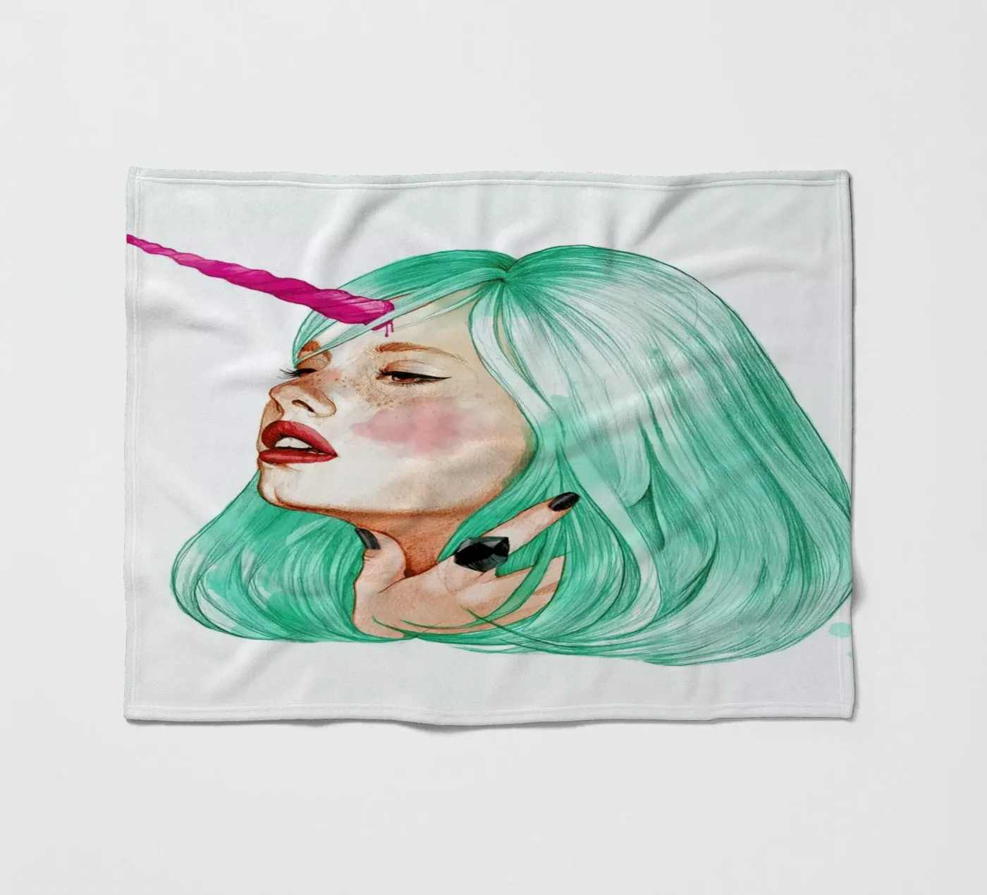 Unicorn Fleecedecke von Ina Stanimirova
