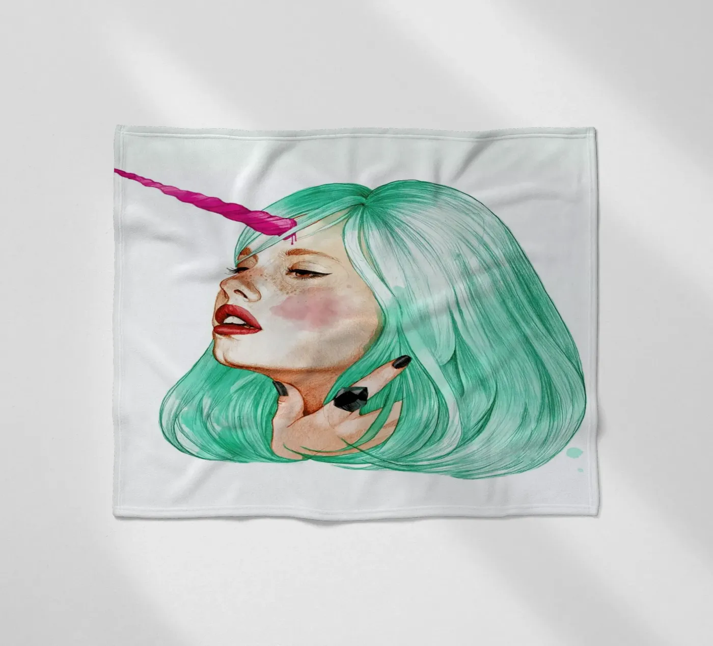 Unicorn Fleecedecke von Ina Stanimirova