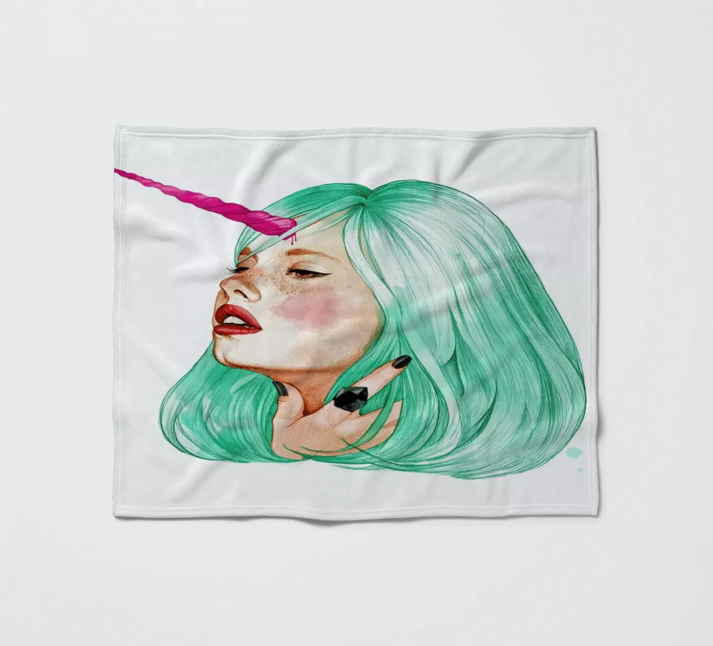 Unicorn Fleecedecke von Ina Stanimirova
