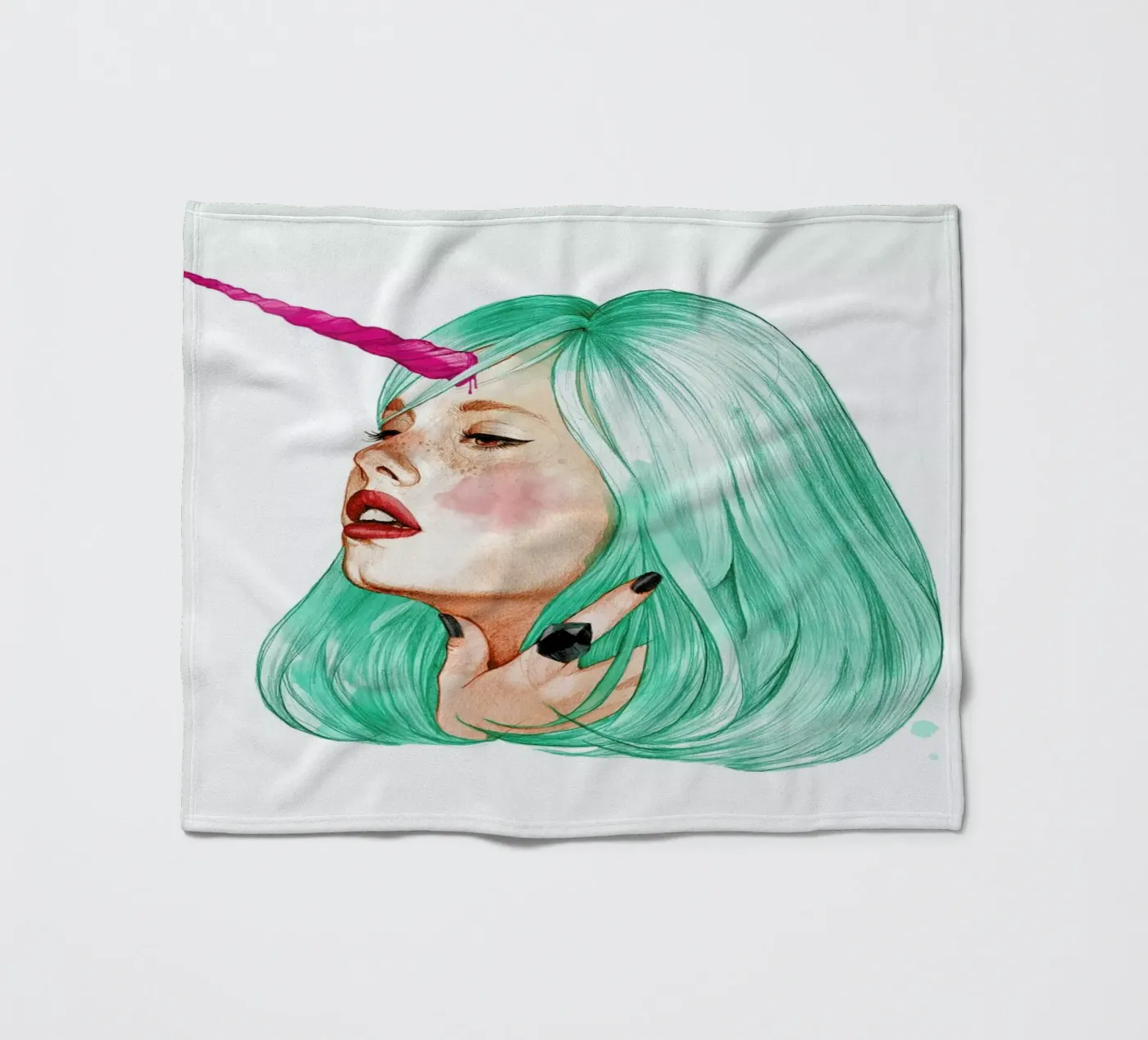 Unicorn fleecedeken van Ina Stanimirova