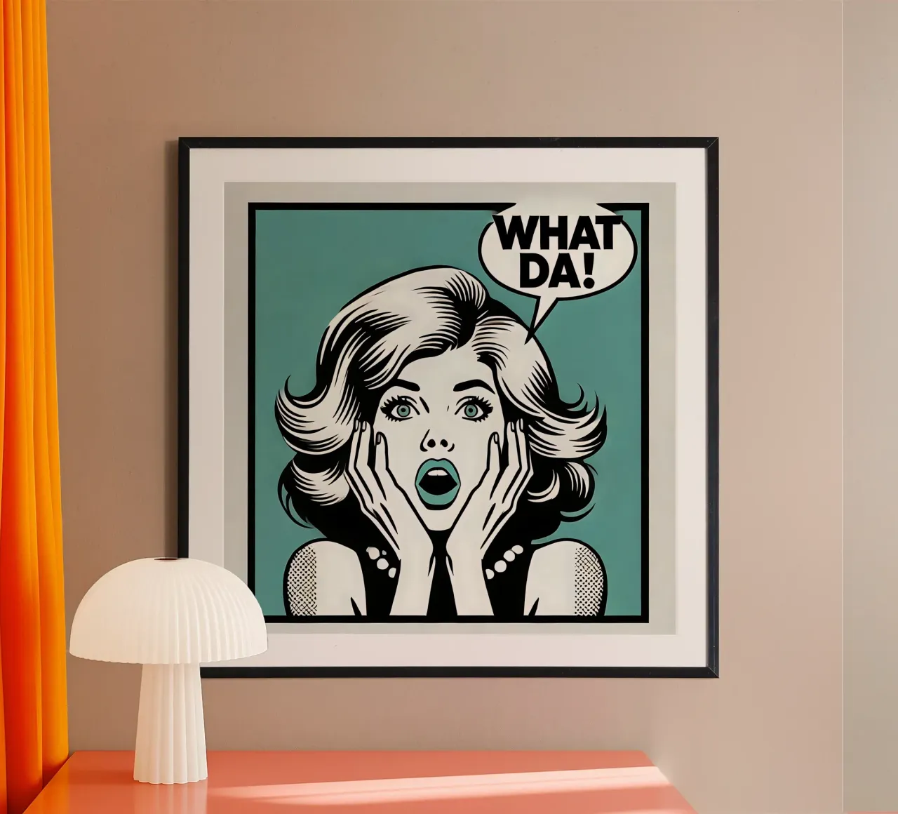 What da! - Vintage Posterdruck poster con telaio in alluminio da posterprints-by-nomad