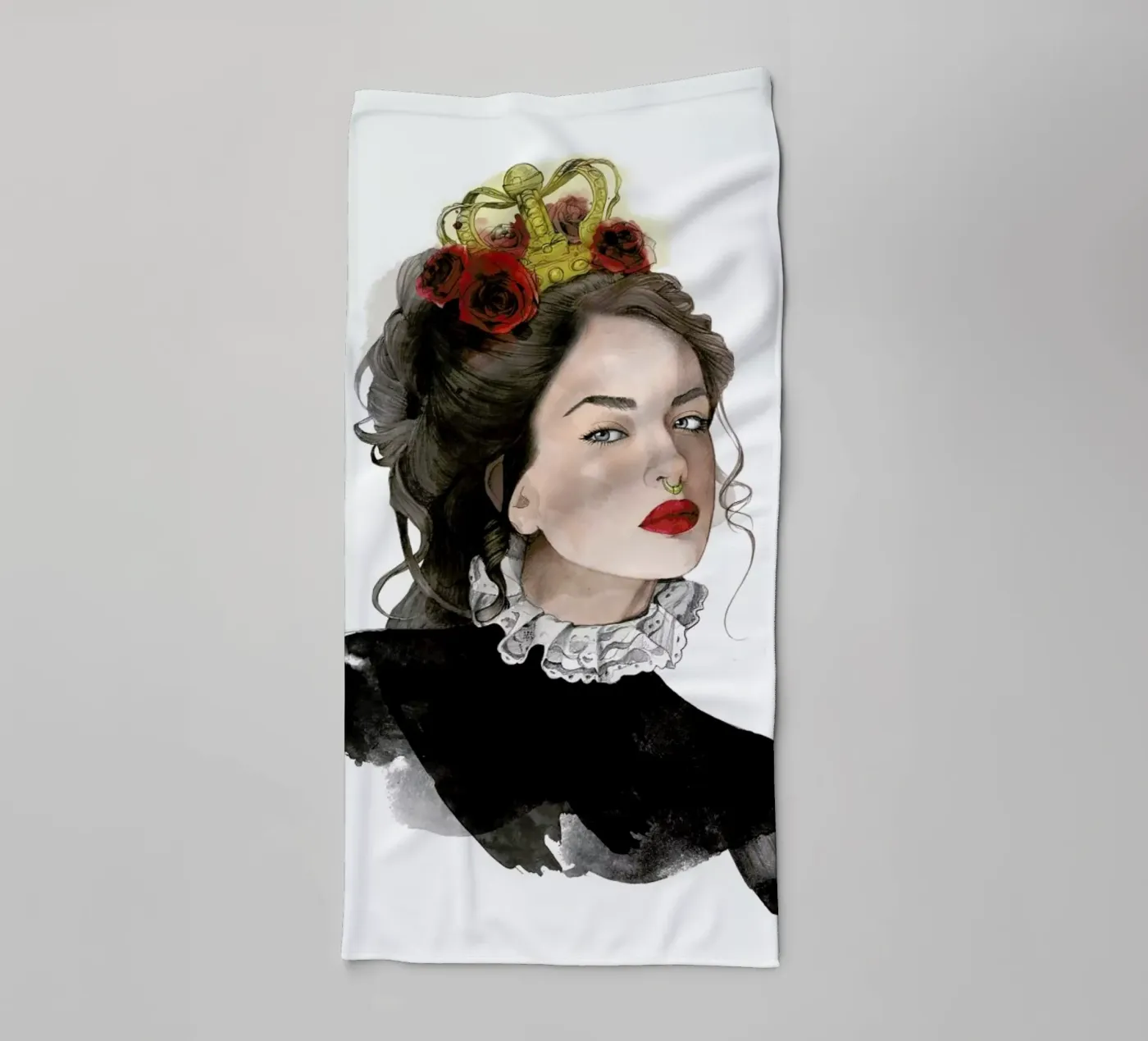 Queen badhanddoek van Ina Stanimirova