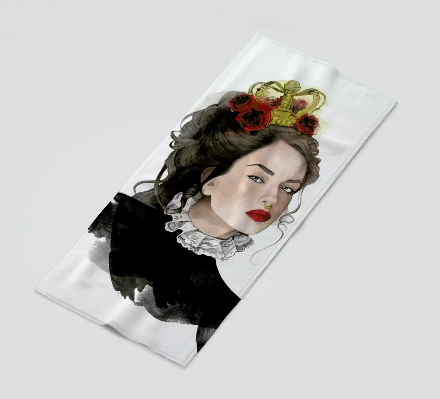 Queen strandhanddoek van Ina Stanimirova