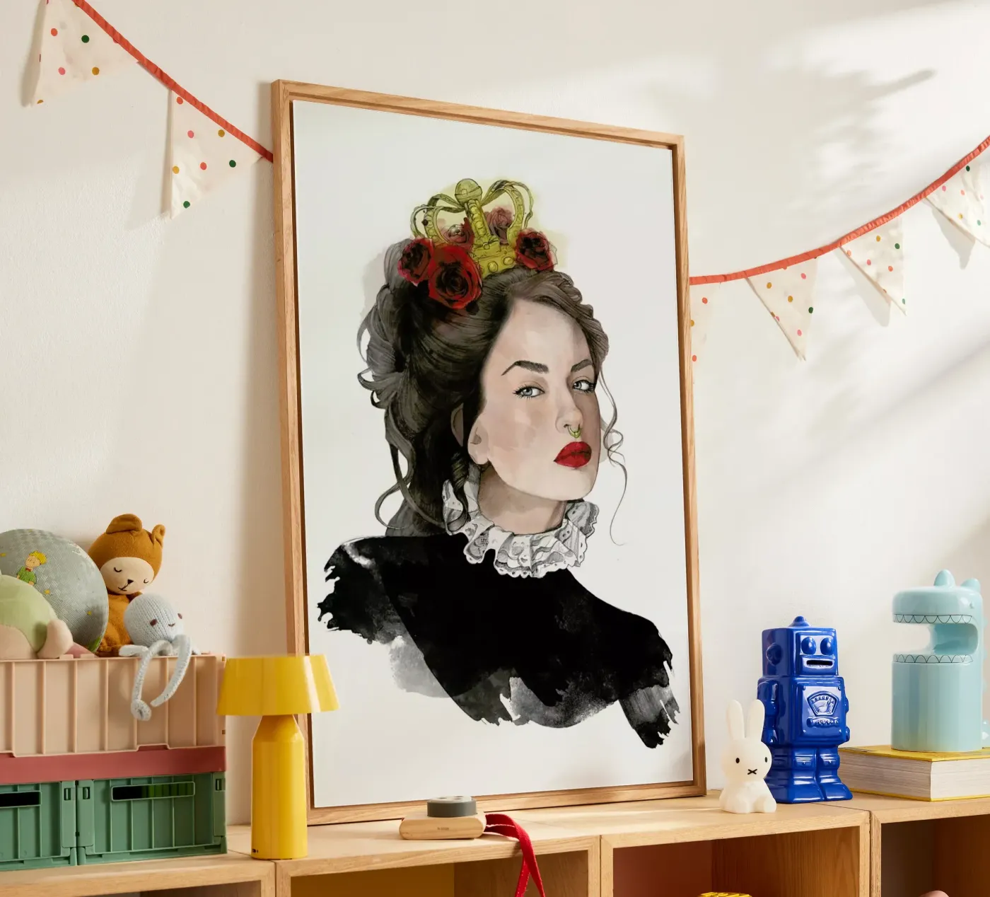 Queen acrylic glass by Ina Stanimirova