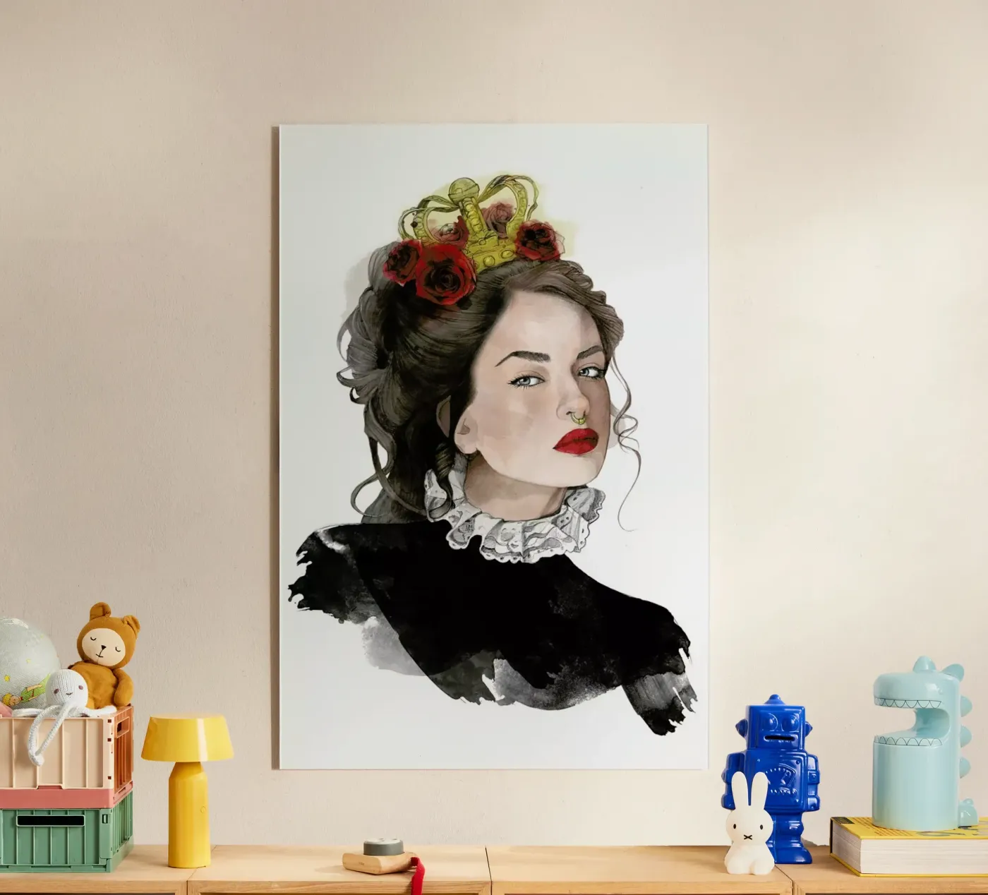 Queen acrylic glass by Ina Stanimirova