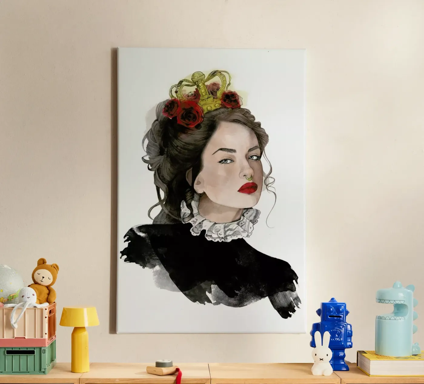 Queen canvas by Ina Stanimirova