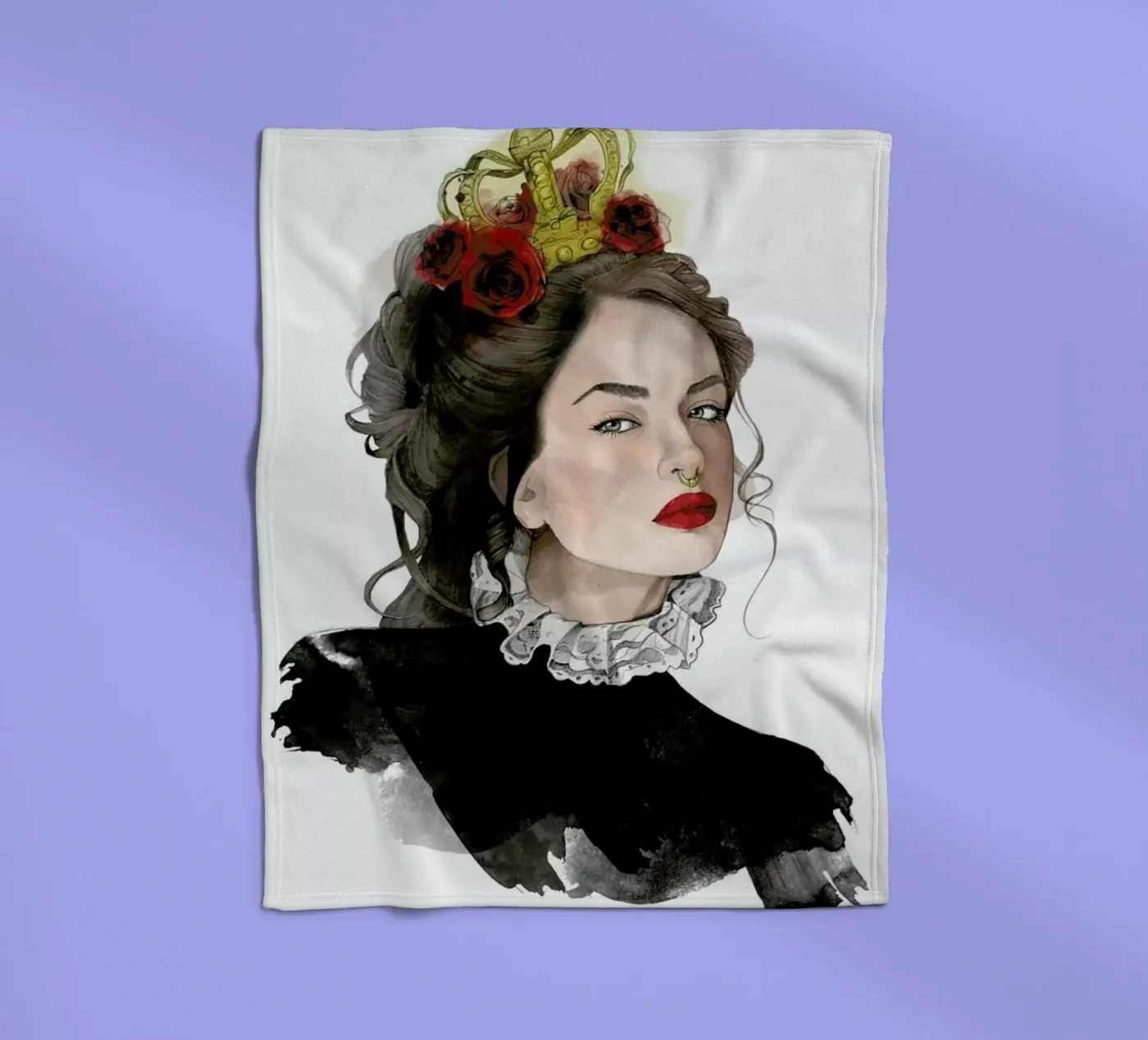Queen fleecedeken van Ina Stanimirova