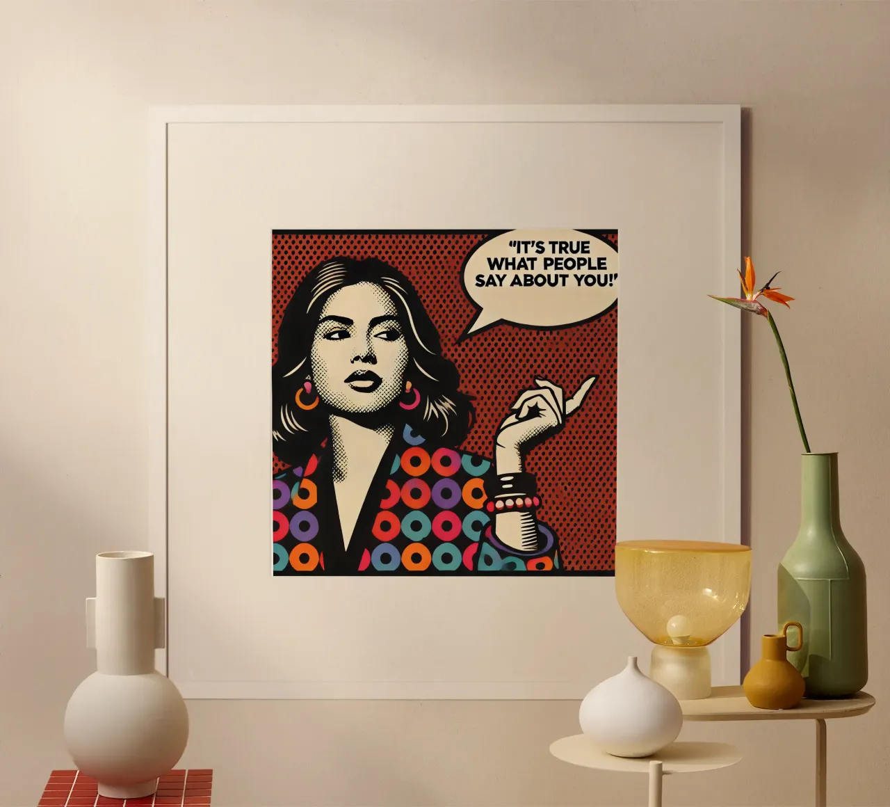 It is true what people say about you - Vintage Posterdruck poster con telaio in legno da posterprints-by-nomad