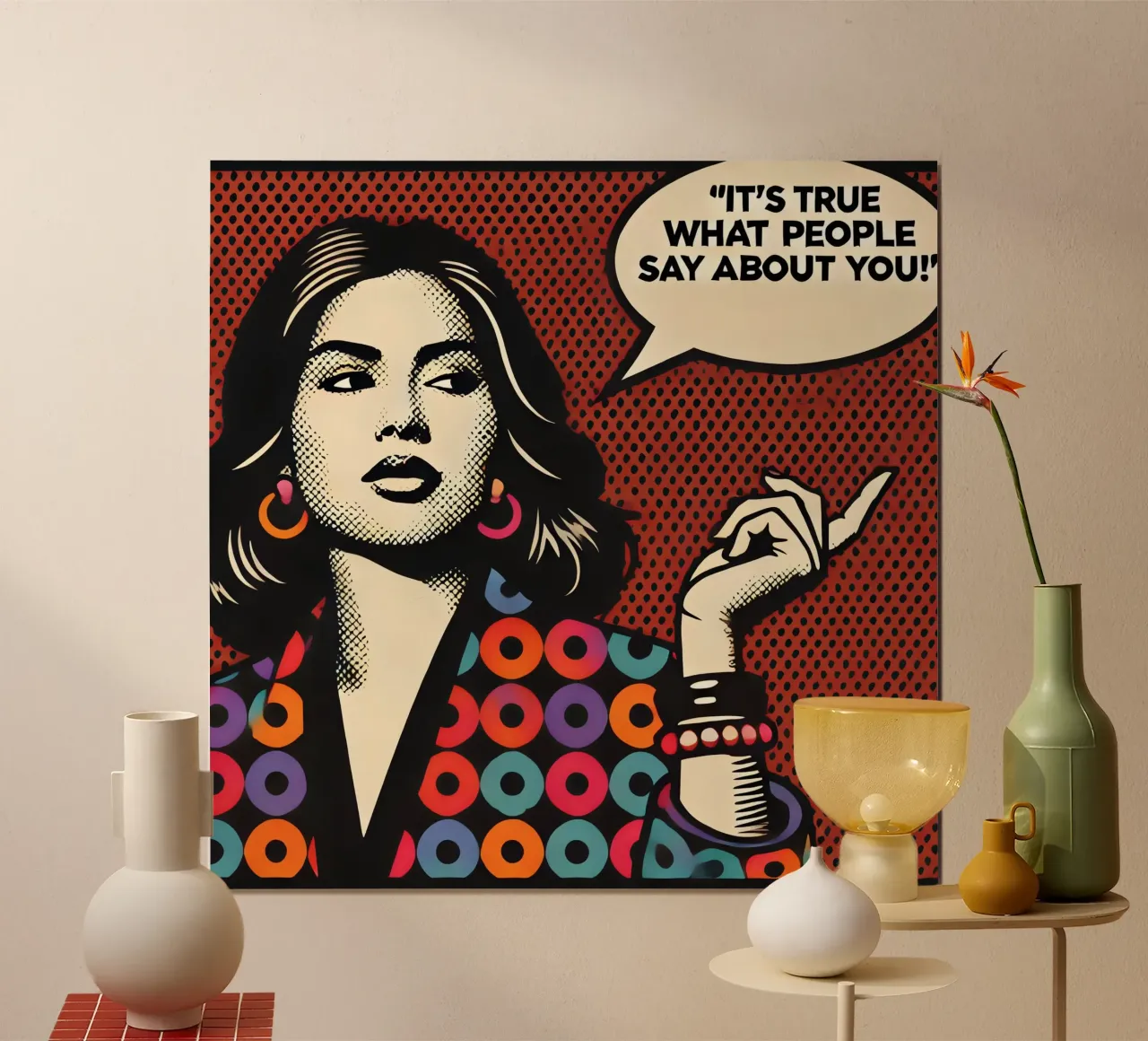 It is true what people say about you - Vintage Posterdruck poster con telaio in legno da posterprints-by-nomad