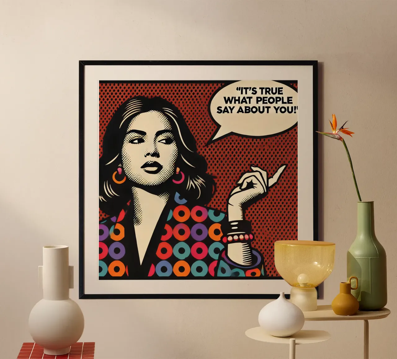It is true what people say about you - Vintage Posterdruck poster con telaio in legno da posterprints-by-nomad