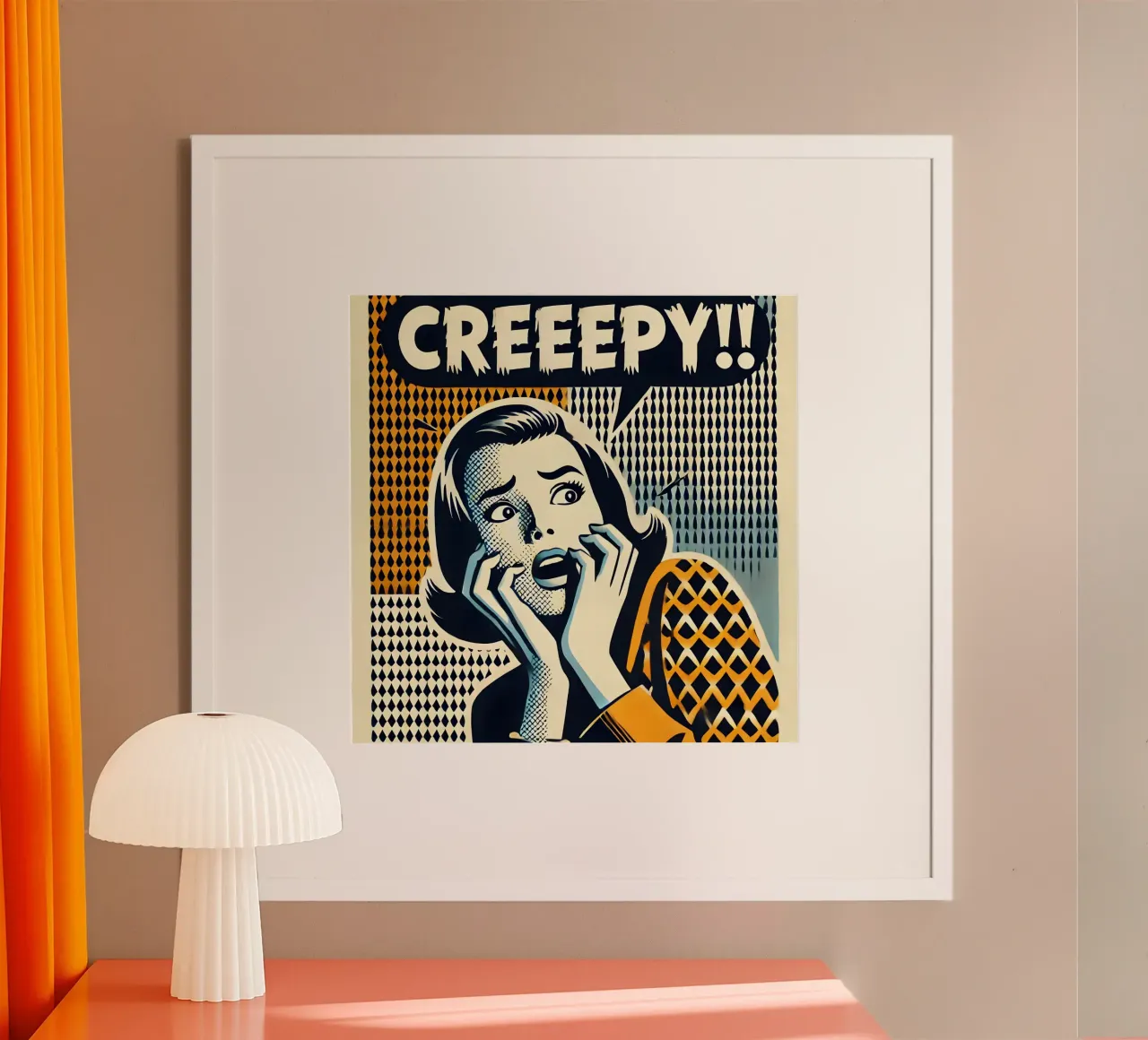 Creeepy - Vintage Posterdruck poster con telaio in plastica da posterprints-by-nomad