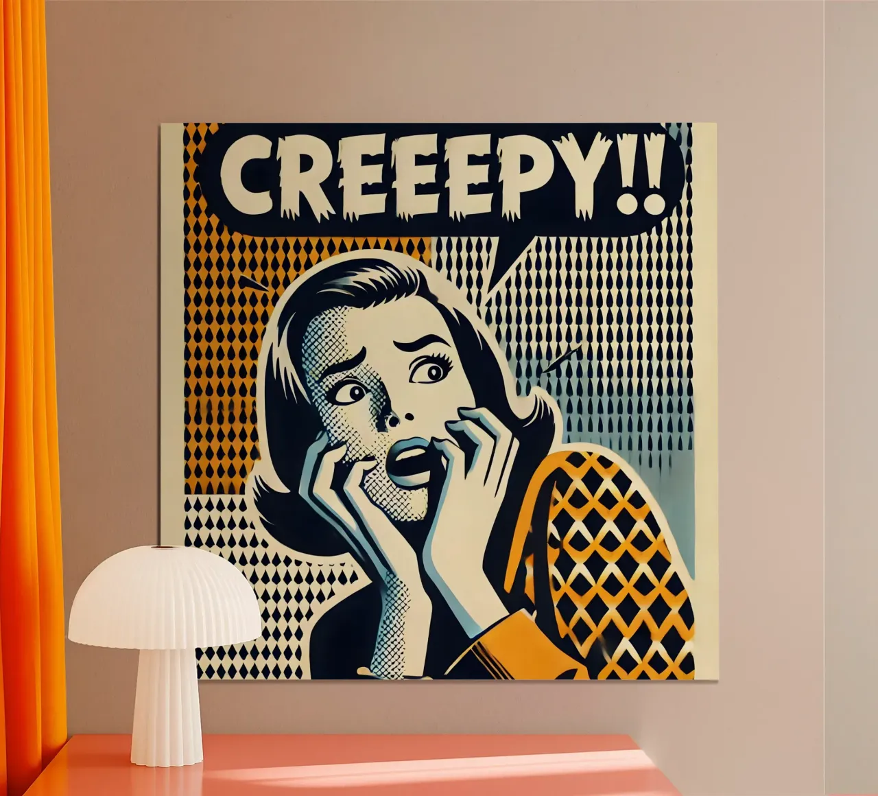 Creeepy - Vintage Posterdruck poster con telaio in plastica da posterprints-by-nomad