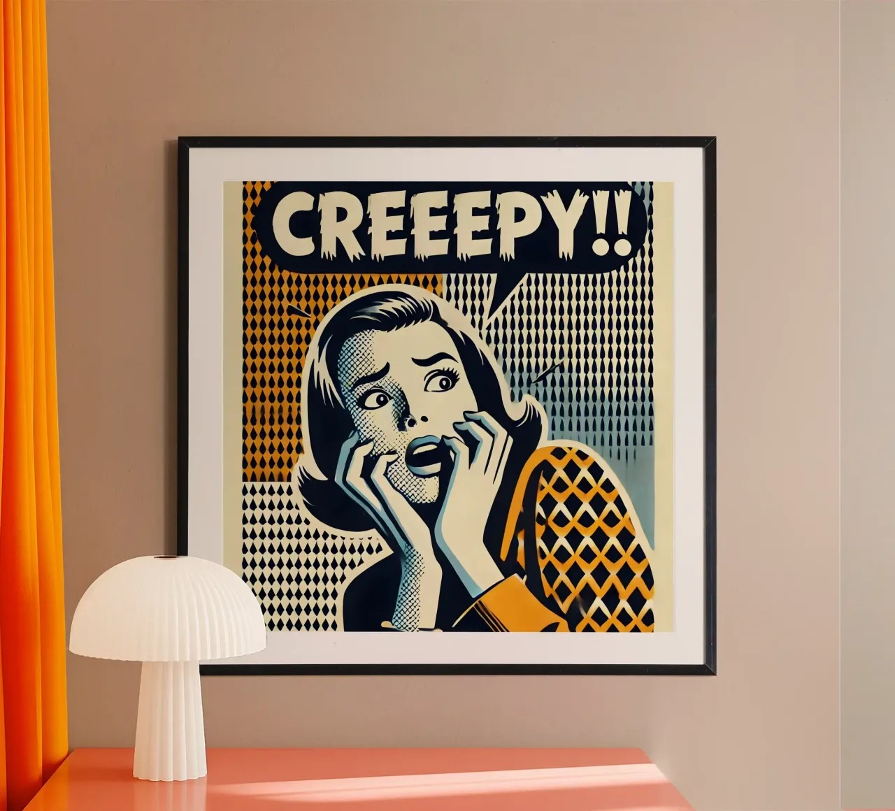 Creeepy - Vintage Posterdruck poster con telaio in plastica da posterprints-by-nomad