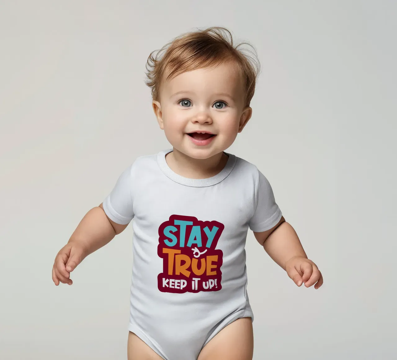 Bleiben Sie sich treu, machen Sie weiter so! Kurzarm Babybody von ComfyCouture