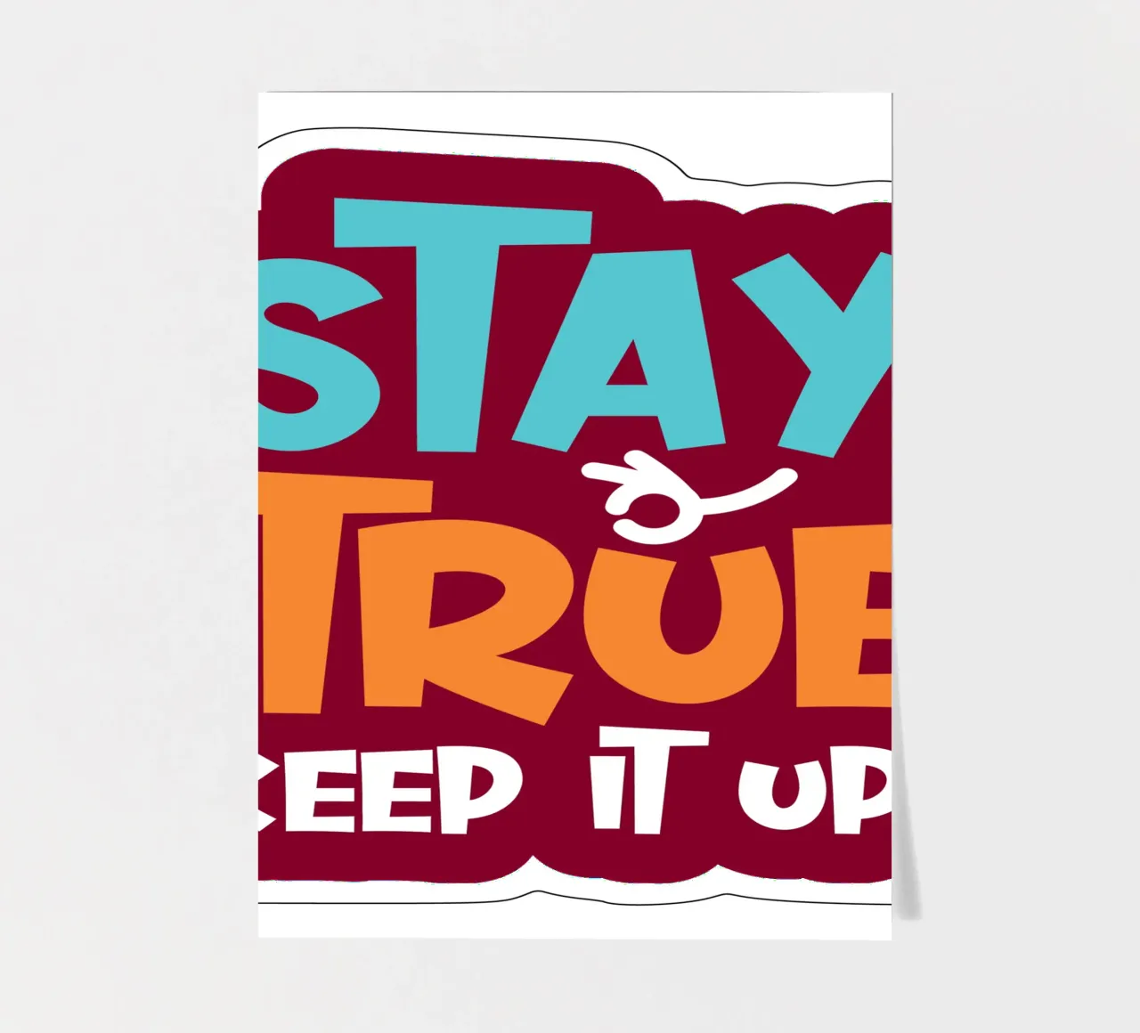 Bleiben Sie sich treu, machen Sie weiter so! Stickerbogen von ComfyCouture