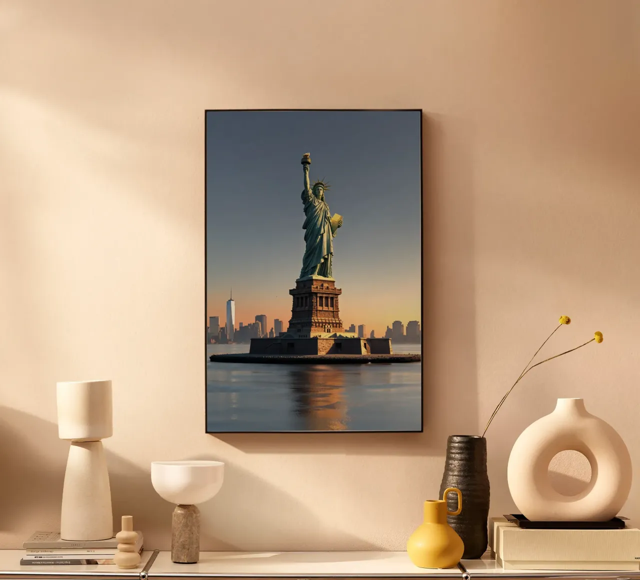 Sunset Glow on the Statue of Liberty plexiglass da AlbertKlee