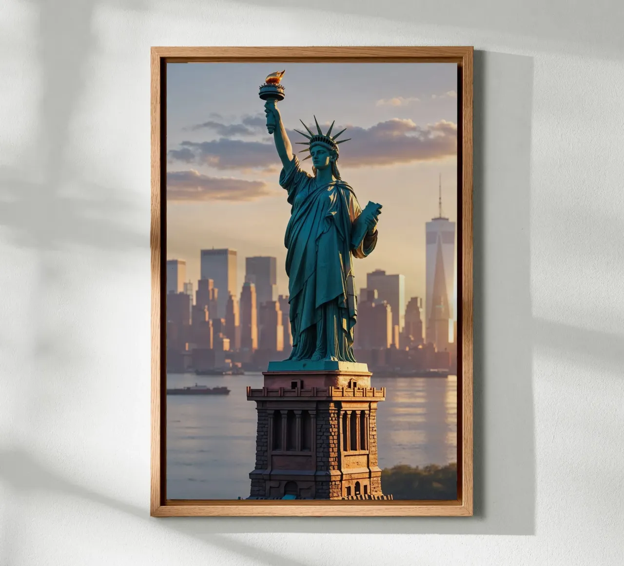 The Timeless Elegance of the Statue of Liberty tela con Cornice a cassetta da AlbertKlee