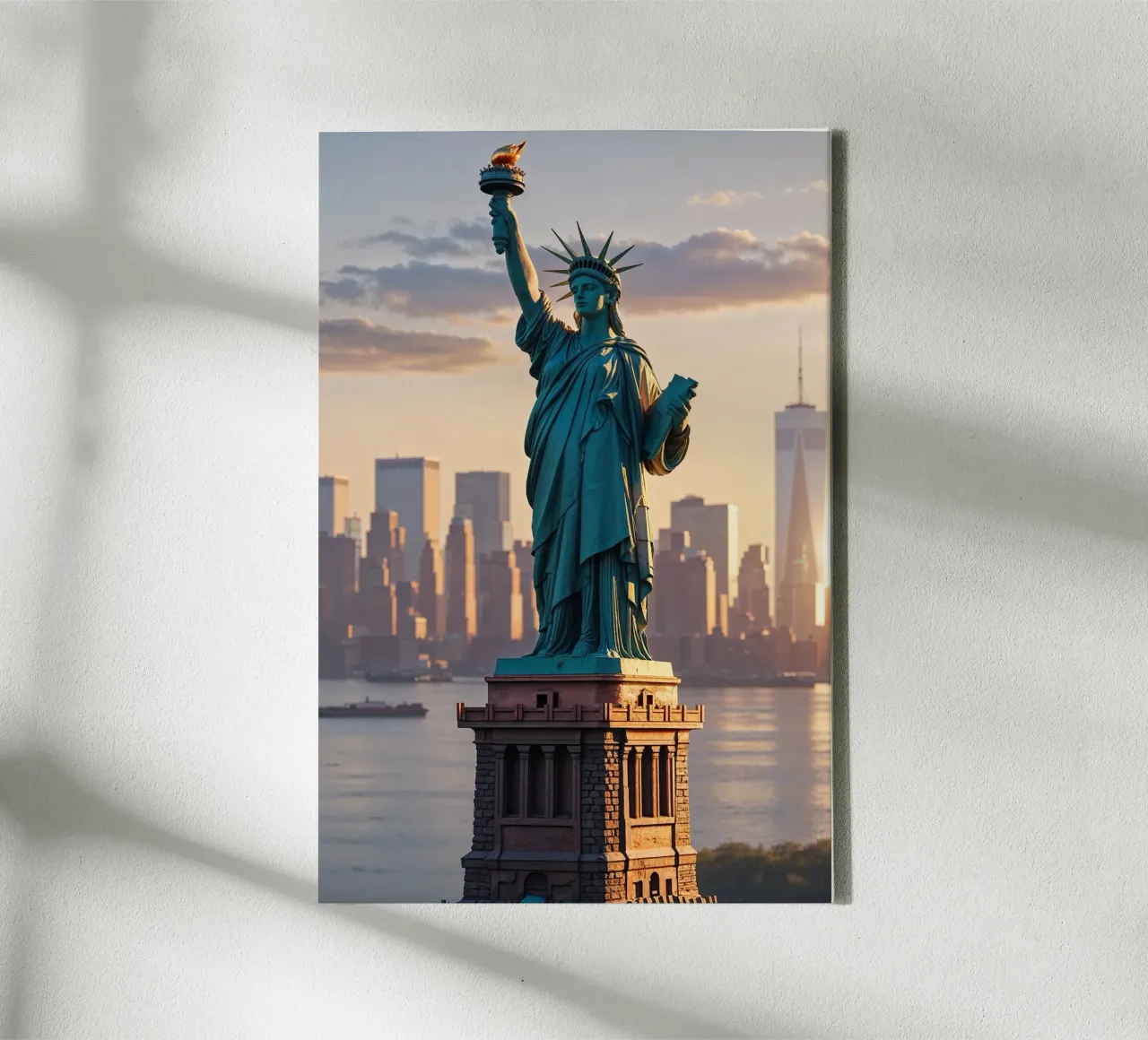 The Timeless Elegance of the Statue of Liberty tela con Cornice a cassetta da AlbertKlee