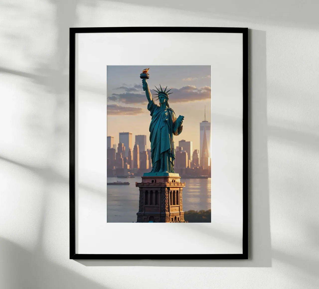 The Timeless Elegance of the Statue of Liberty poster con telaio in plastica da AlbertKlee