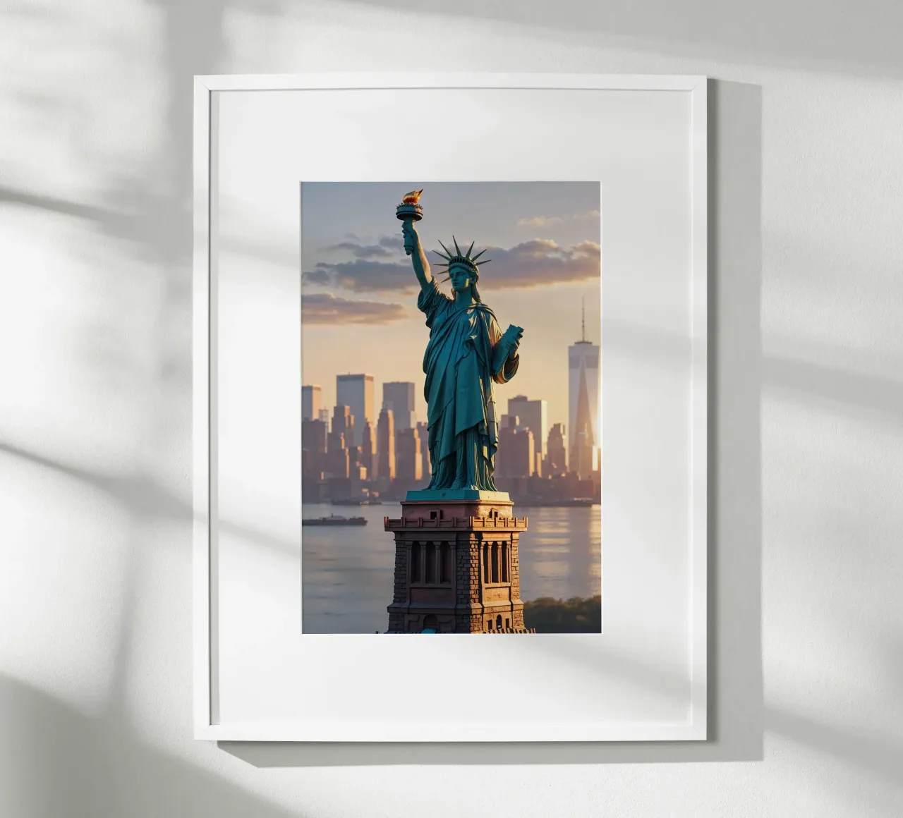 The Timeless Elegance of the Statue of Liberty poster con telaio in plastica da AlbertKlee