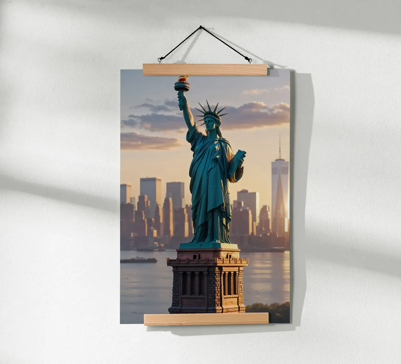 The Timeless Elegance of the Statue of Liberty poster con telaio in plastica da AlbertKlee