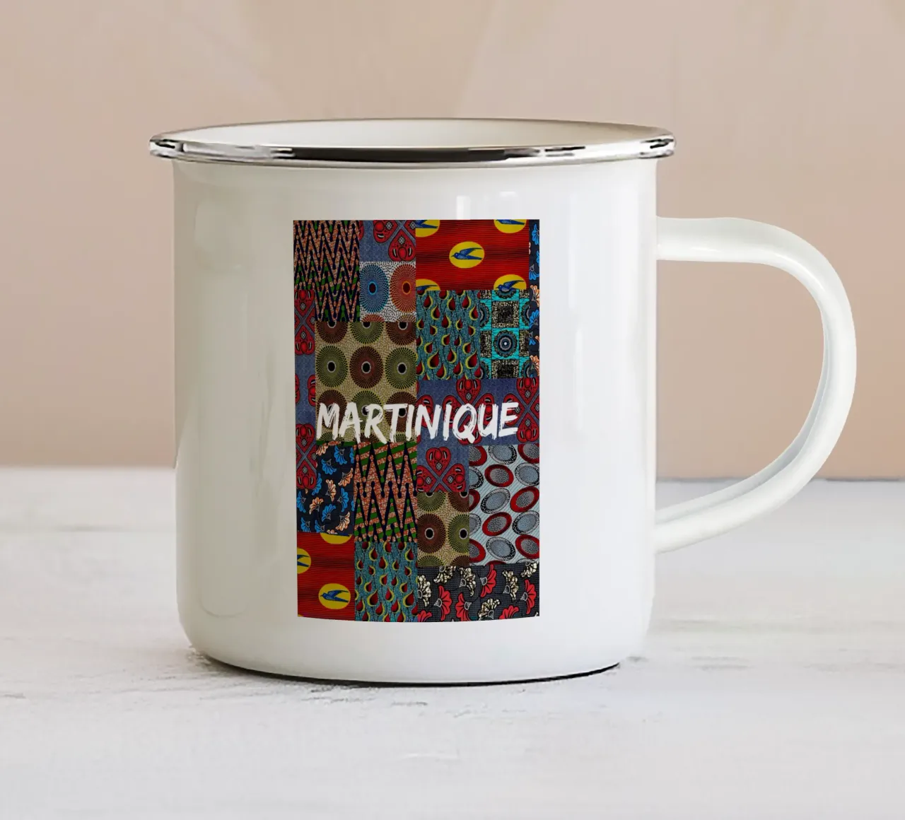 Martinique tazza in smalto da Mathudace Créas