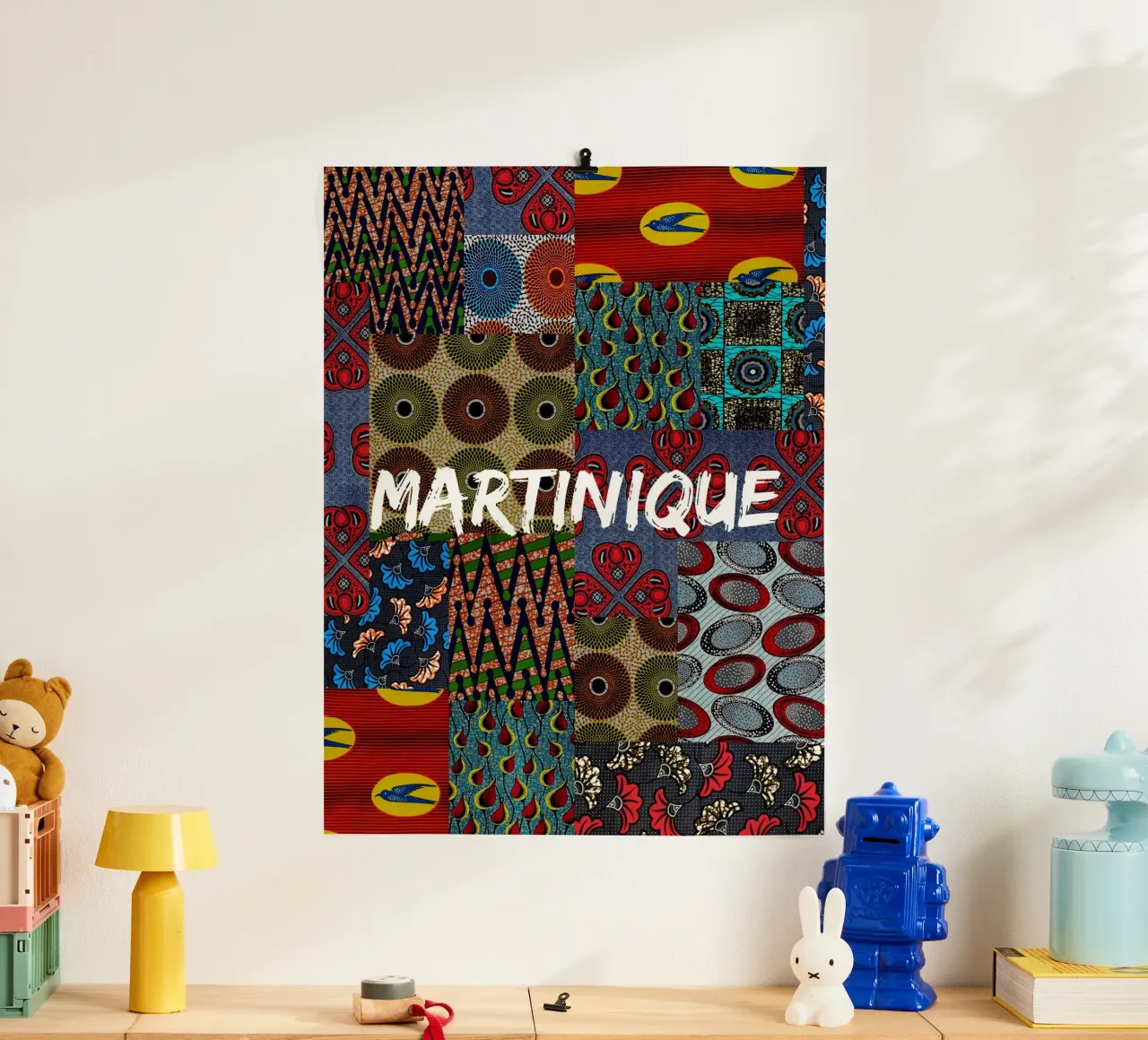 Martinique poster con telaio in legno da Mathudace Créas