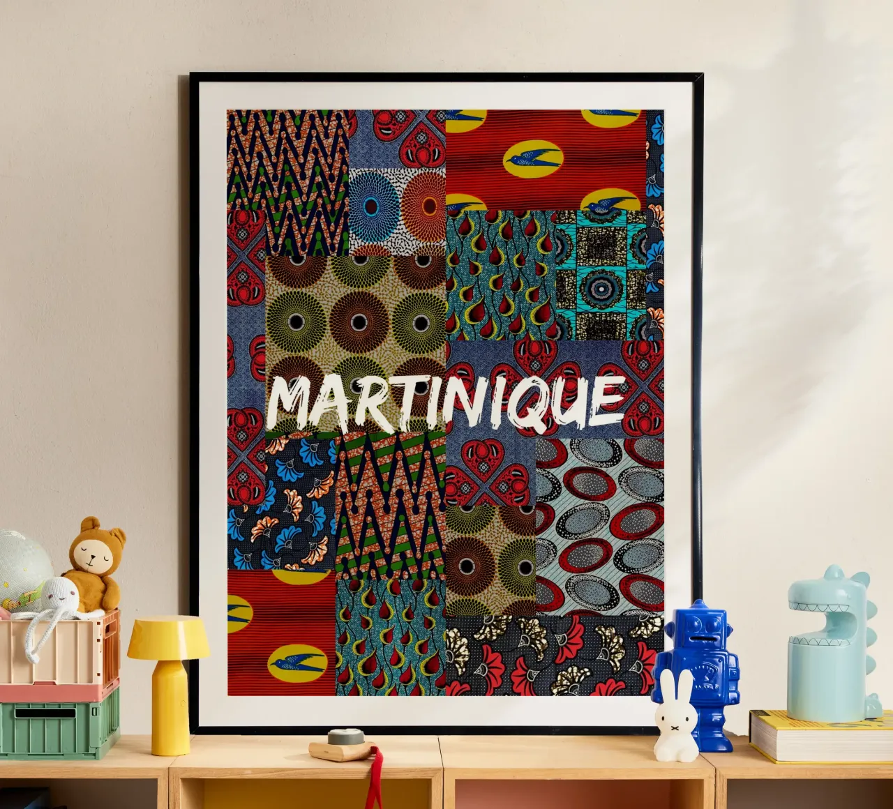 Martinique poster con telaio in legno da Mathudace Créas