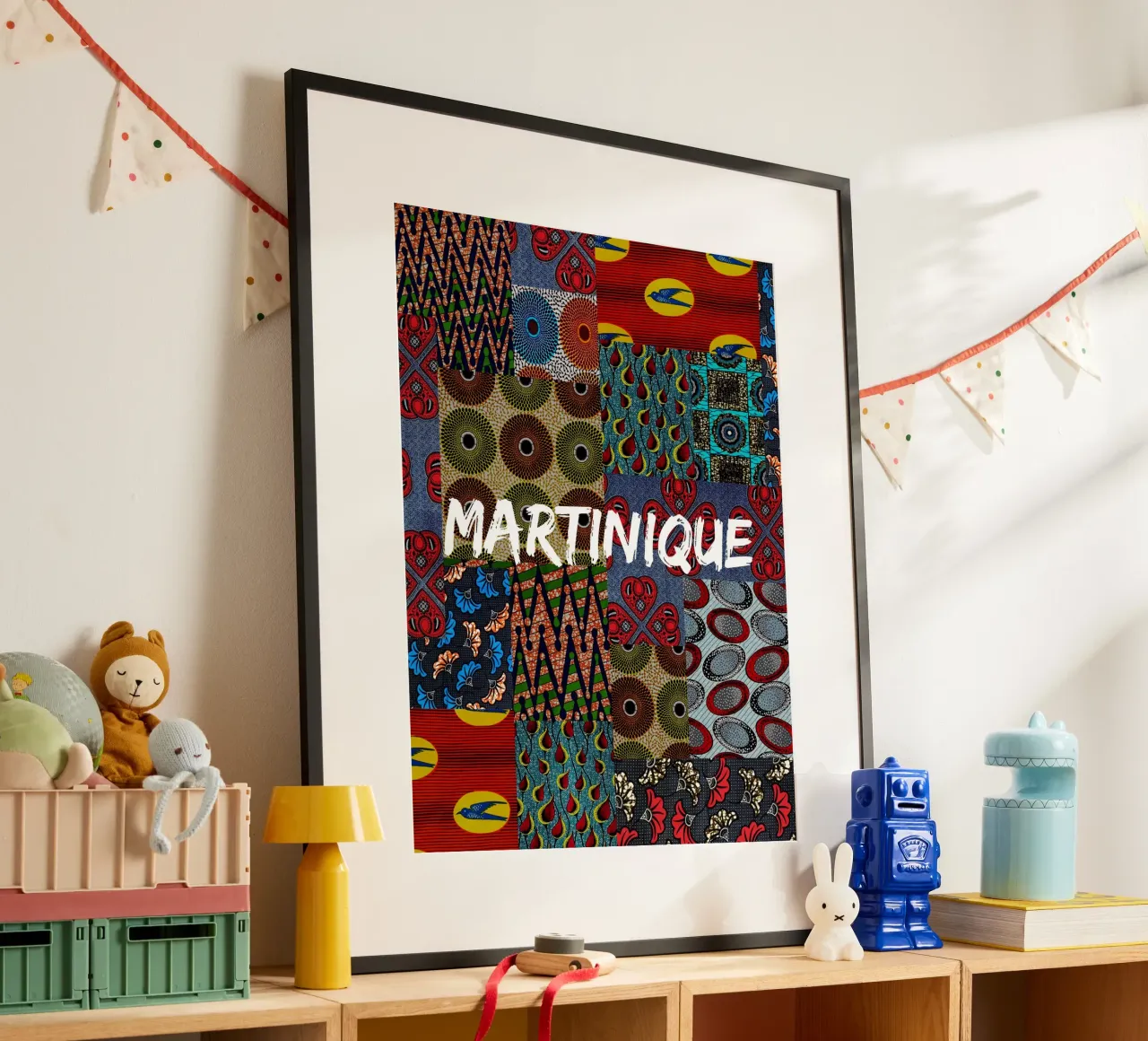 Martinique poster con telaio in legno da Mathudace Créas