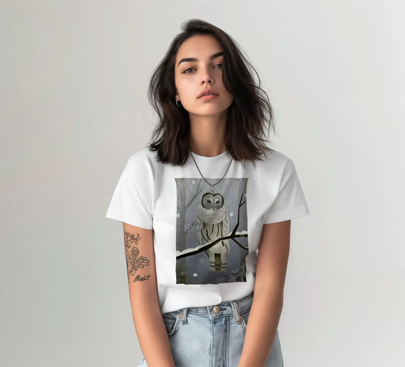 Schnee-Eule t-shirt da Sabrina Ziegenhorn