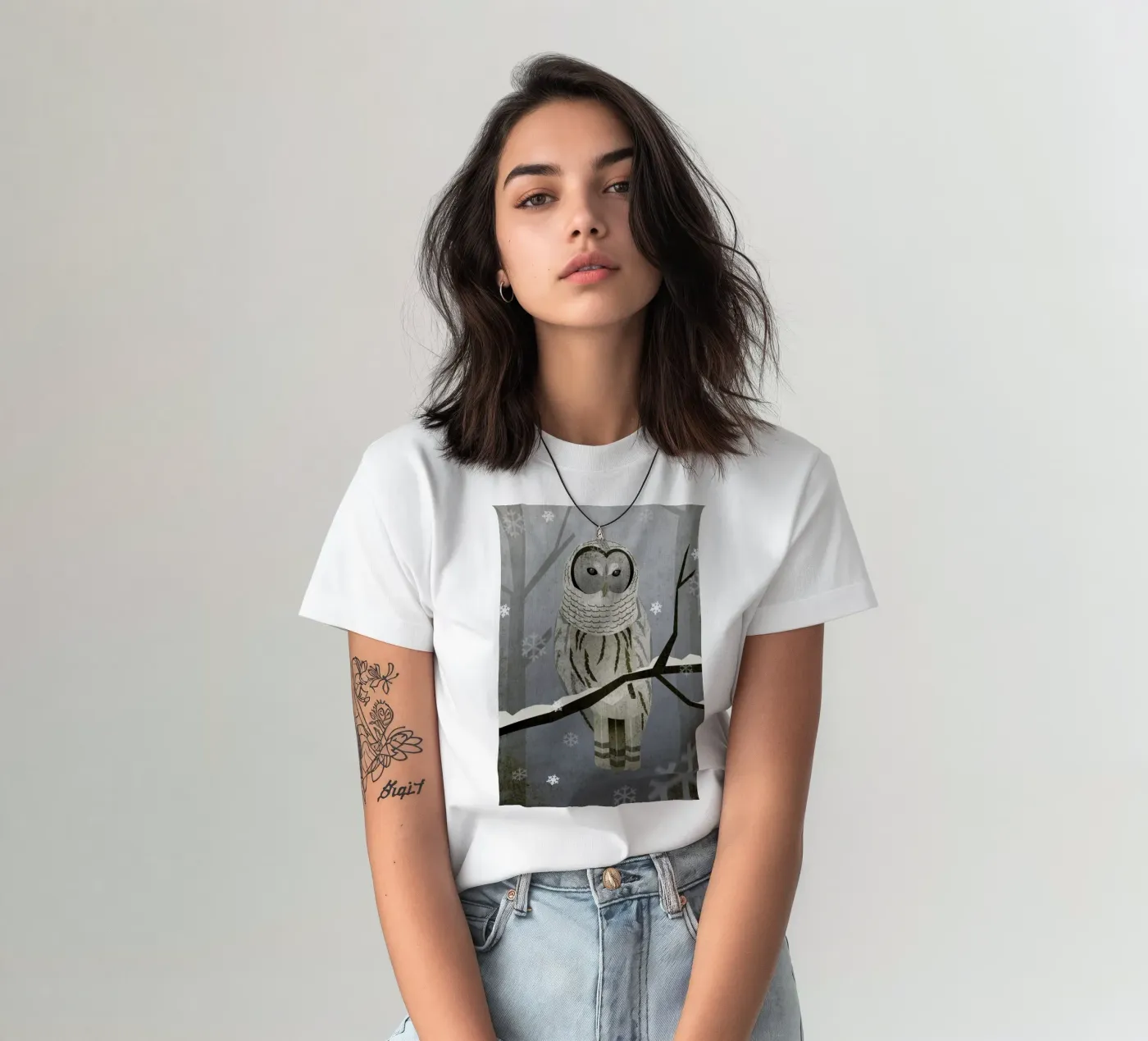 Schnee-Eule t-shirt van Sabrina Ziegenhorn