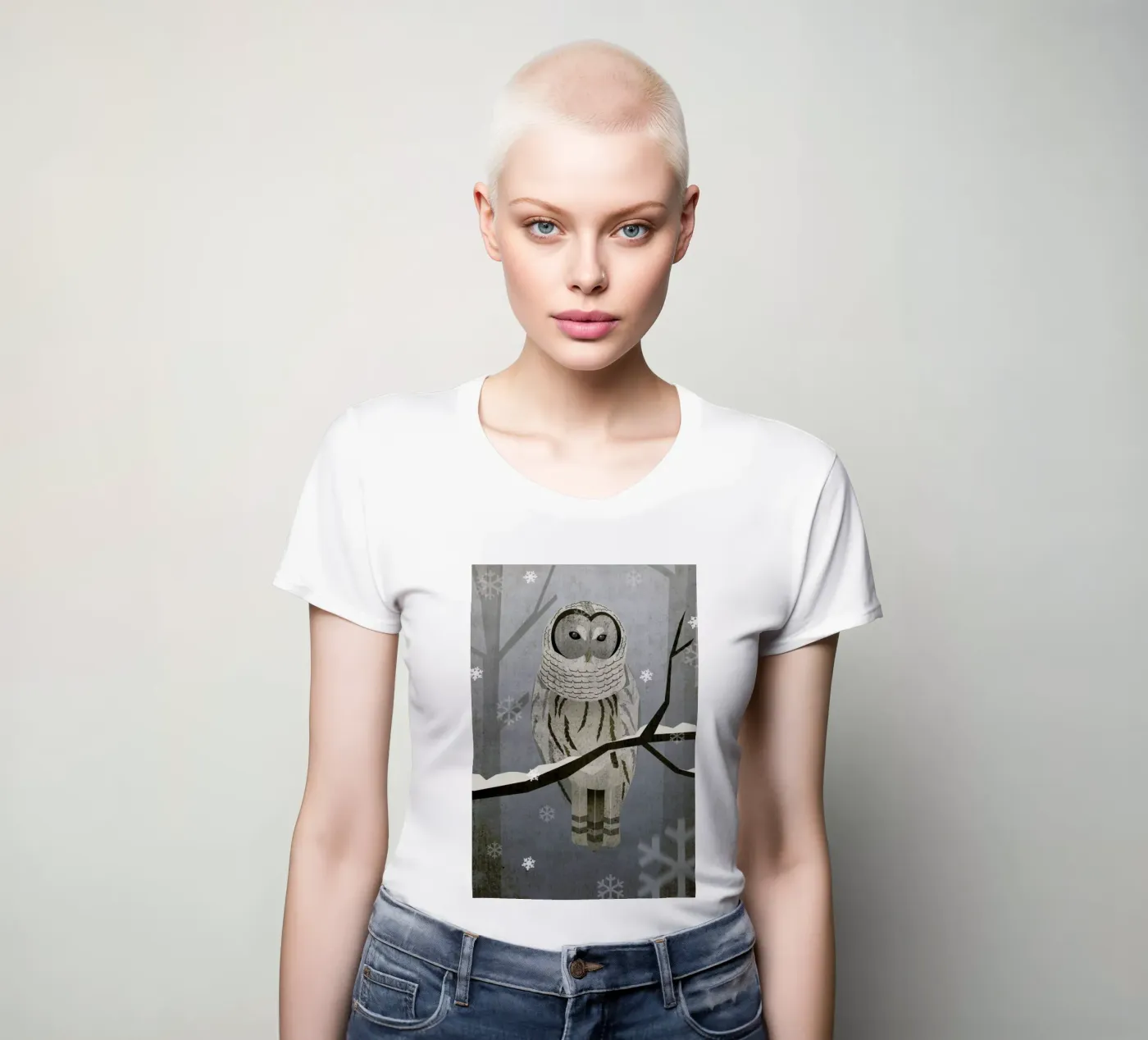 Schnee-Eule t-shirt da donna da Sabrina Ziegenhorn