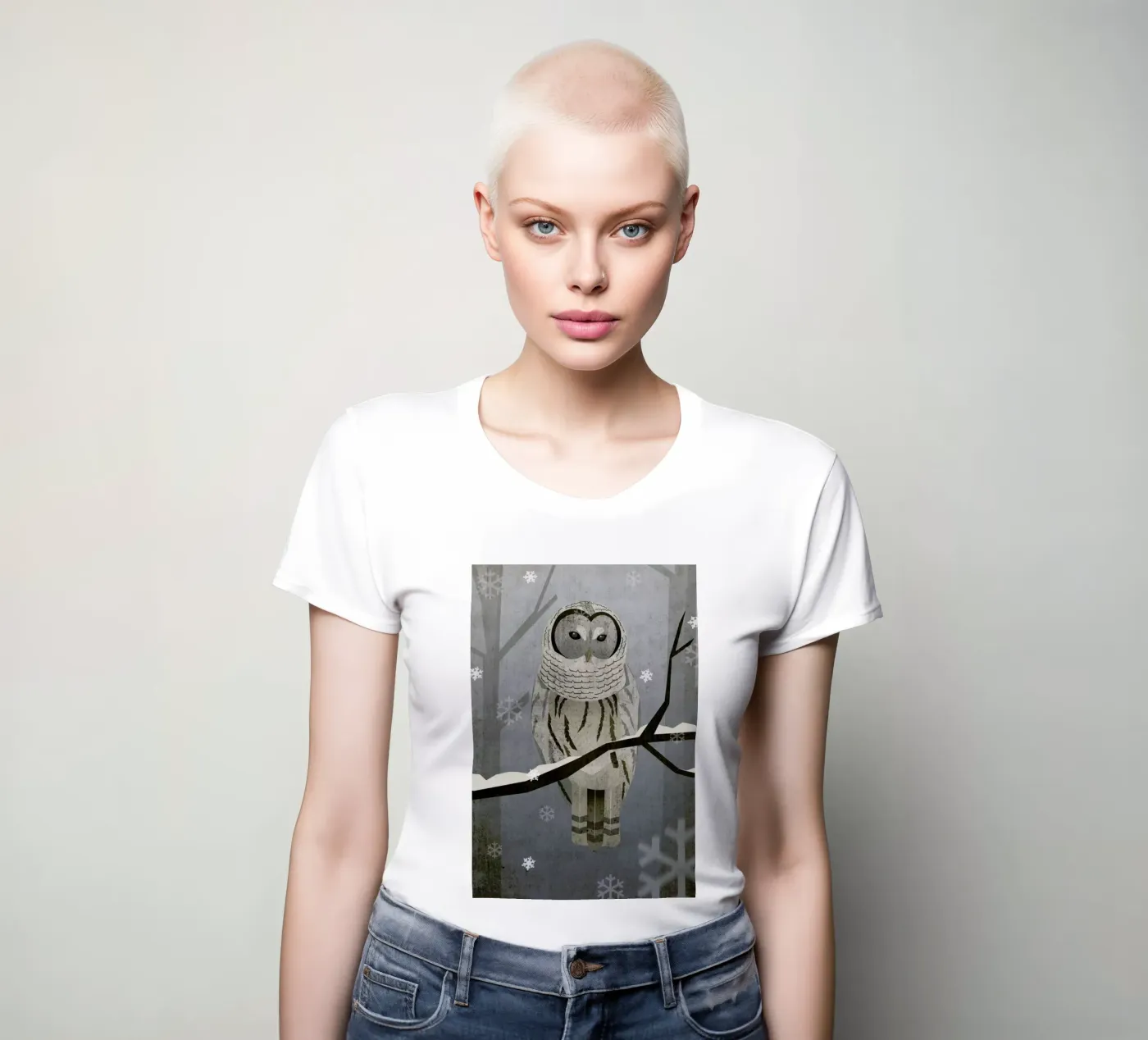 Schnee-Eule t-shirt da donna da Sabrina Ziegenhorn