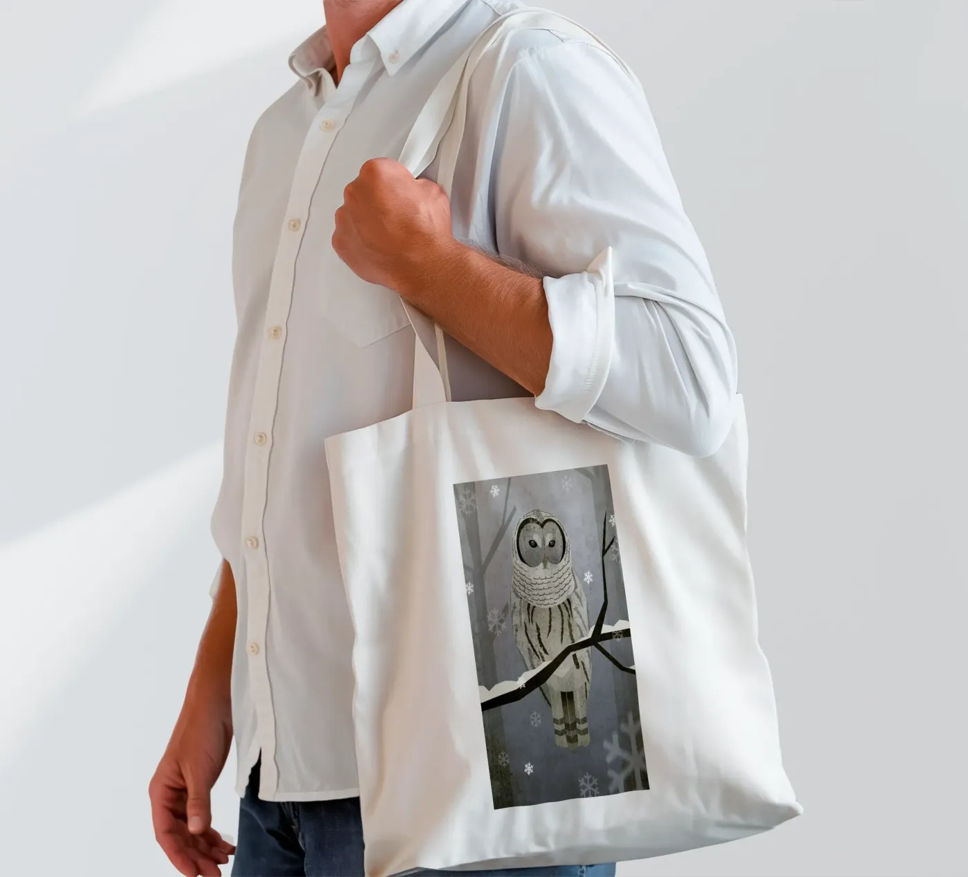 Schnee-Eule tote bag by Sabrina Ziegenhorn