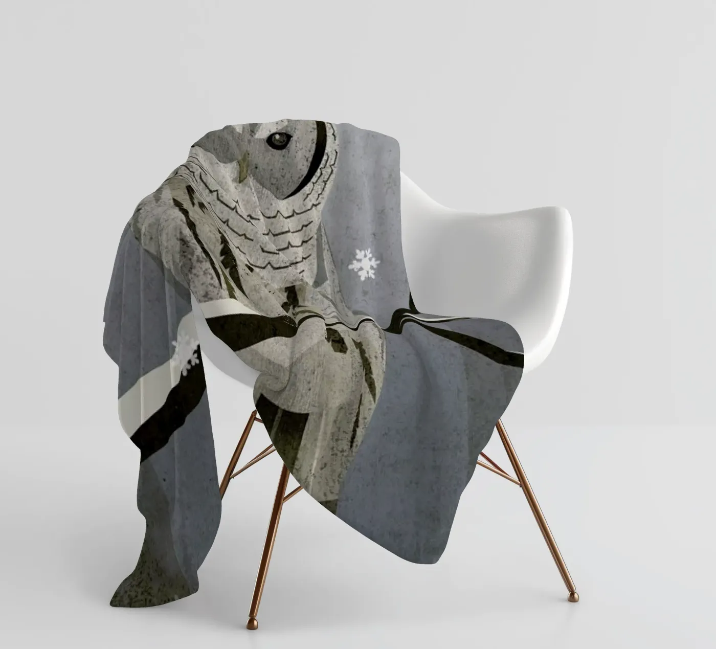 Schnee-Eule fleece blanket by Sabrina Ziegenhorn