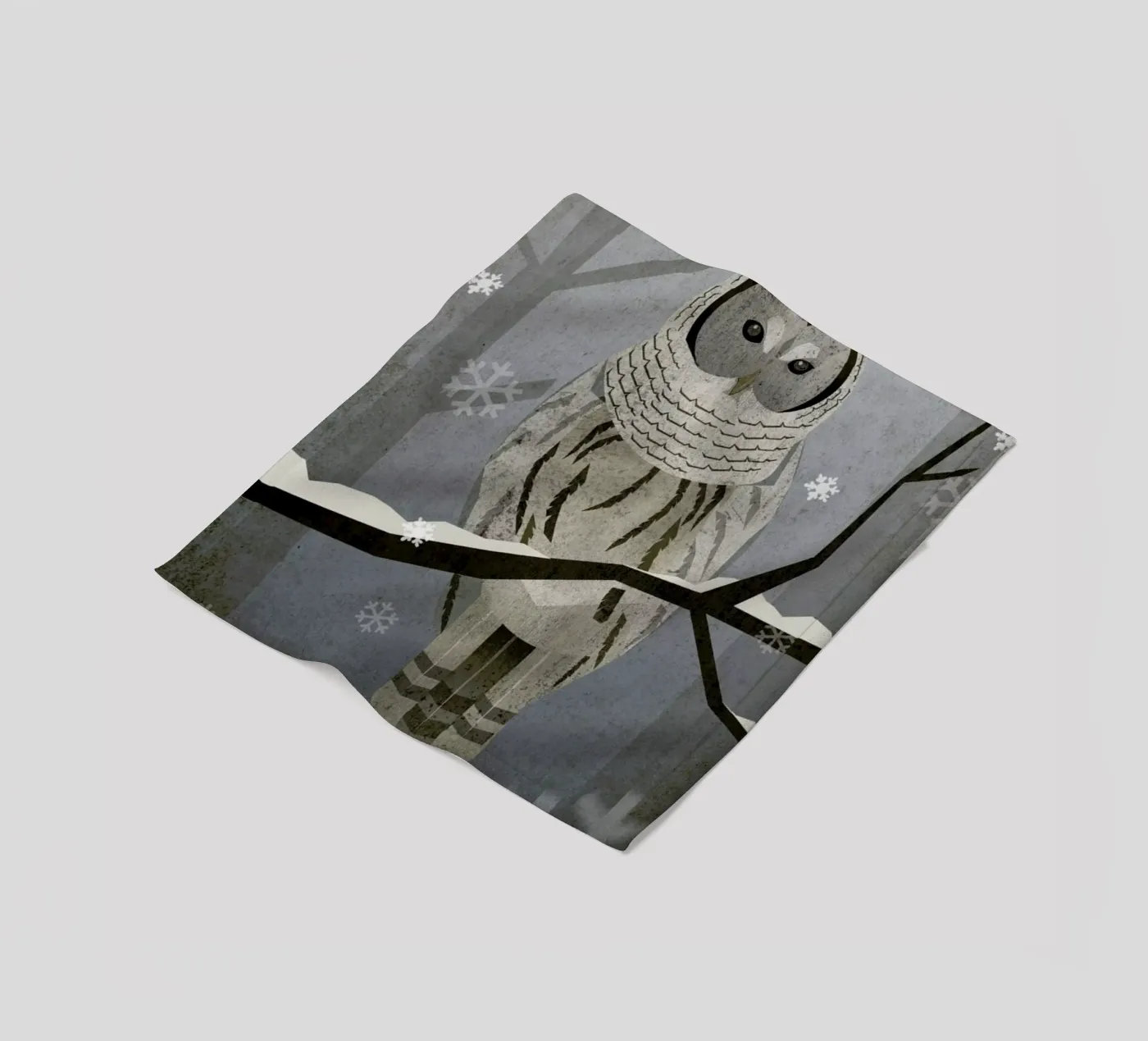 Schnee-Eule fleece blanket by Sabrina Ziegenhorn