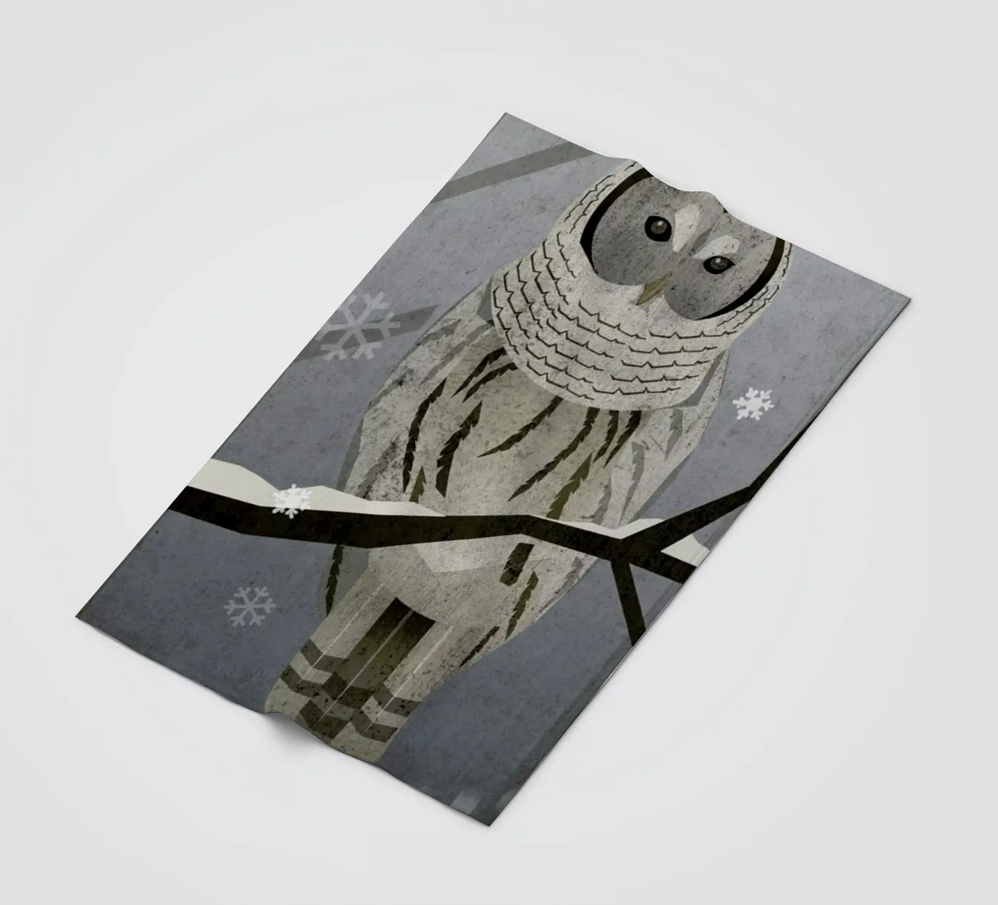 Schnee-Eule fleece blanket by Sabrina Ziegenhorn