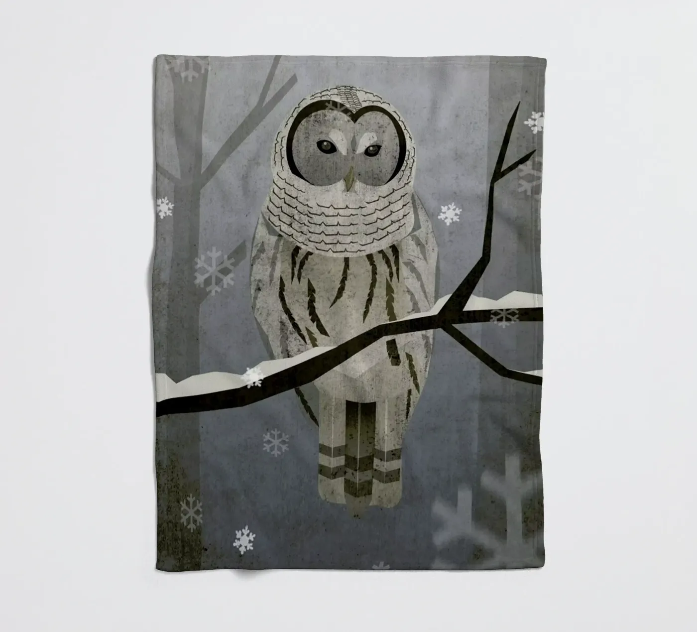 Schnee-Eule fleece blanket by Sabrina Ziegenhorn