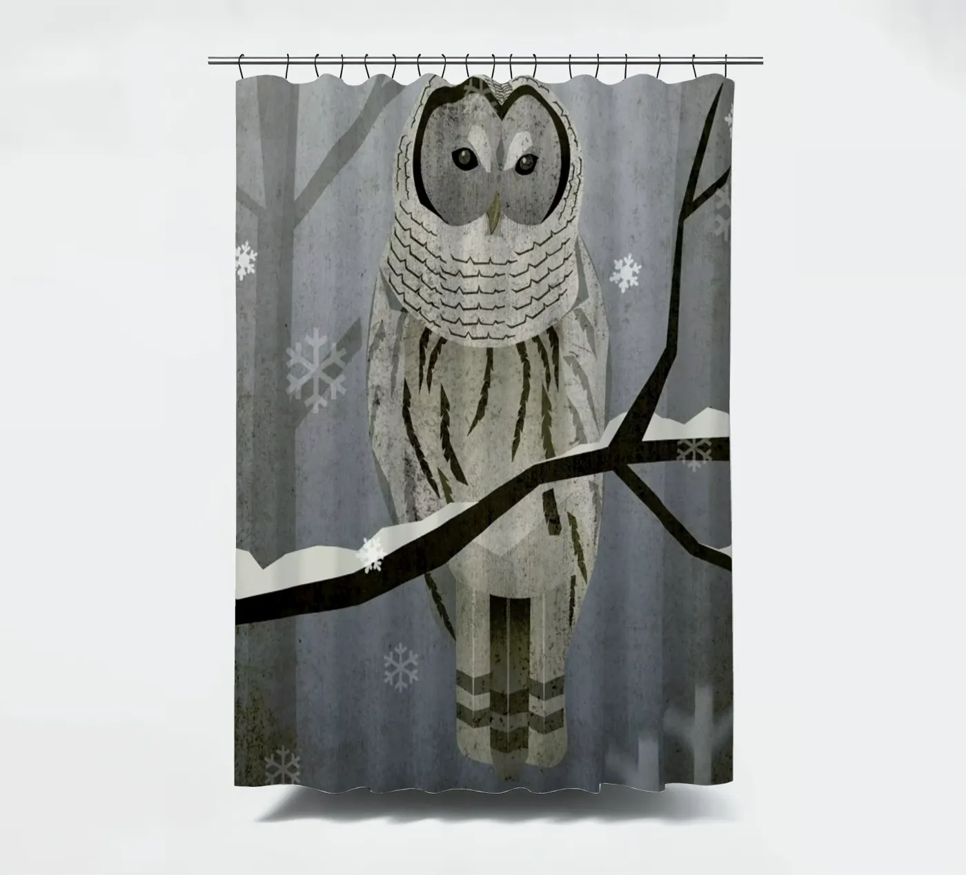 Schnee-Eule rideau de douche de Sabrina Ziegenhorn