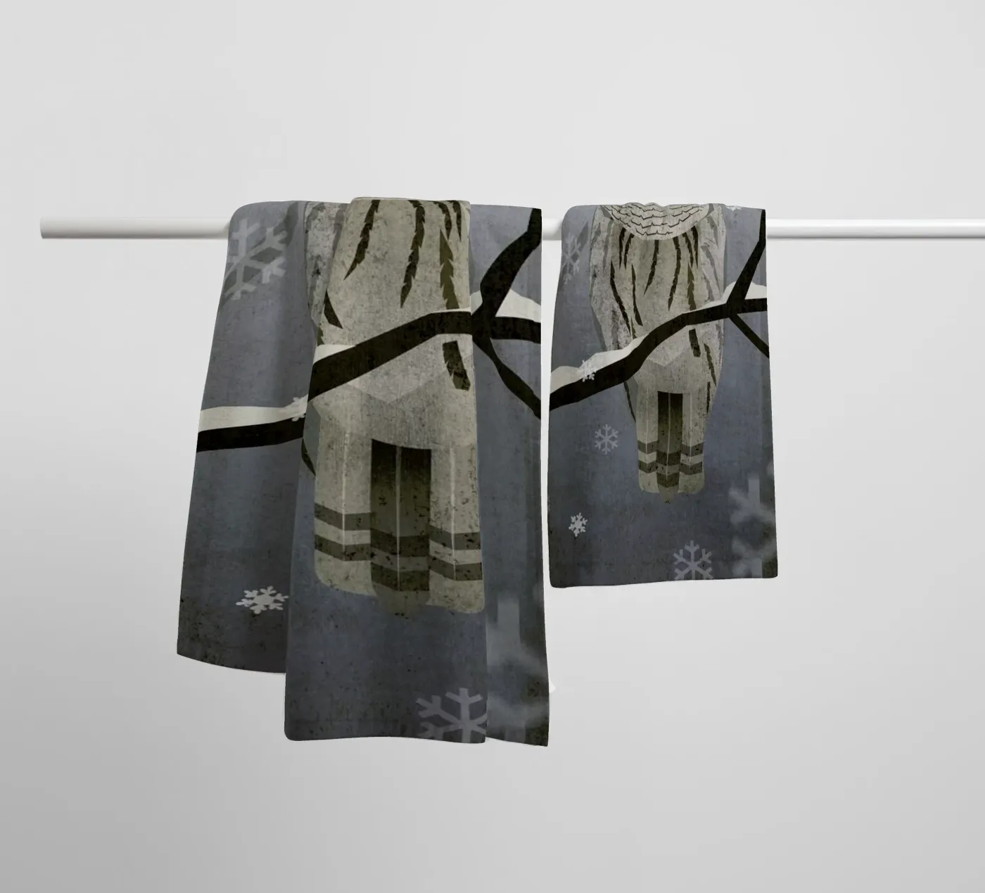 Schnee-Eule badhanddoek van Sabrina Ziegenhorn