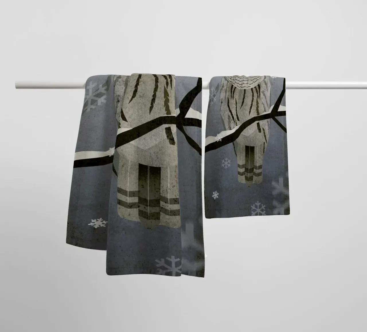 Schnee-Eule badhanddoek van Sabrina Ziegenhorn