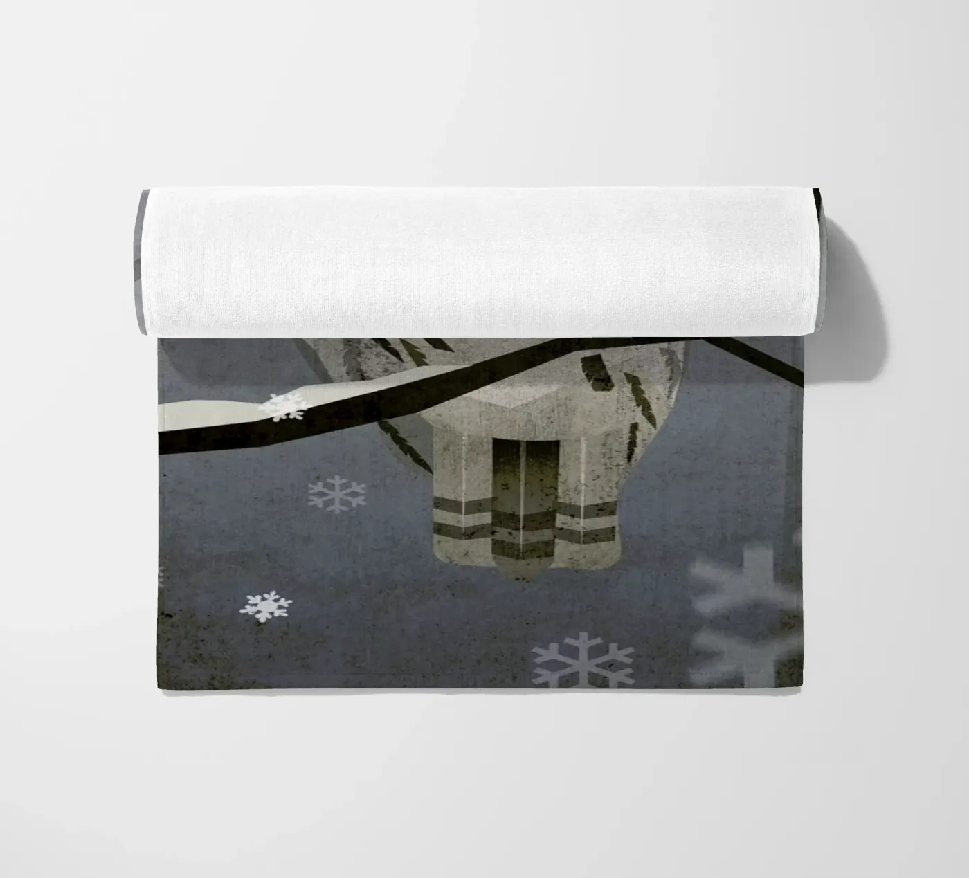 Schnee-Eule beach towel by Sabrina Ziegenhorn