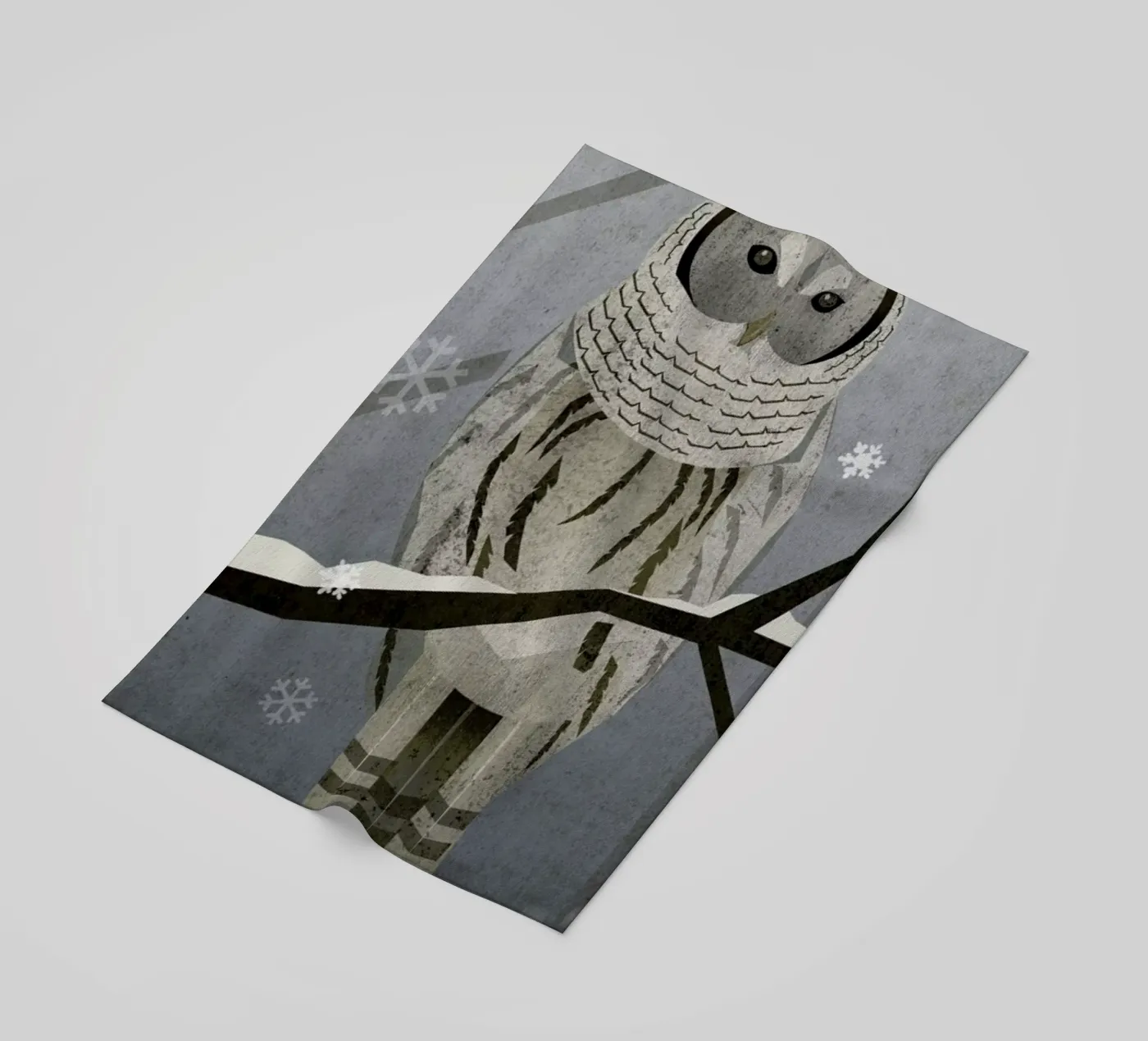 Schnee-Eule beach towel by Sabrina Ziegenhorn
