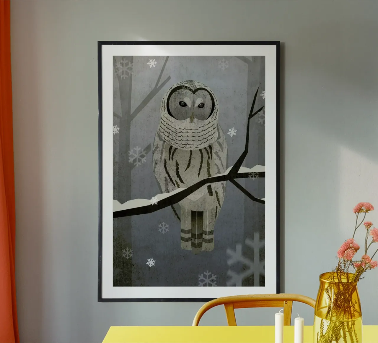 Schnee-Eule Poster von Sabrina Ziegenhorn