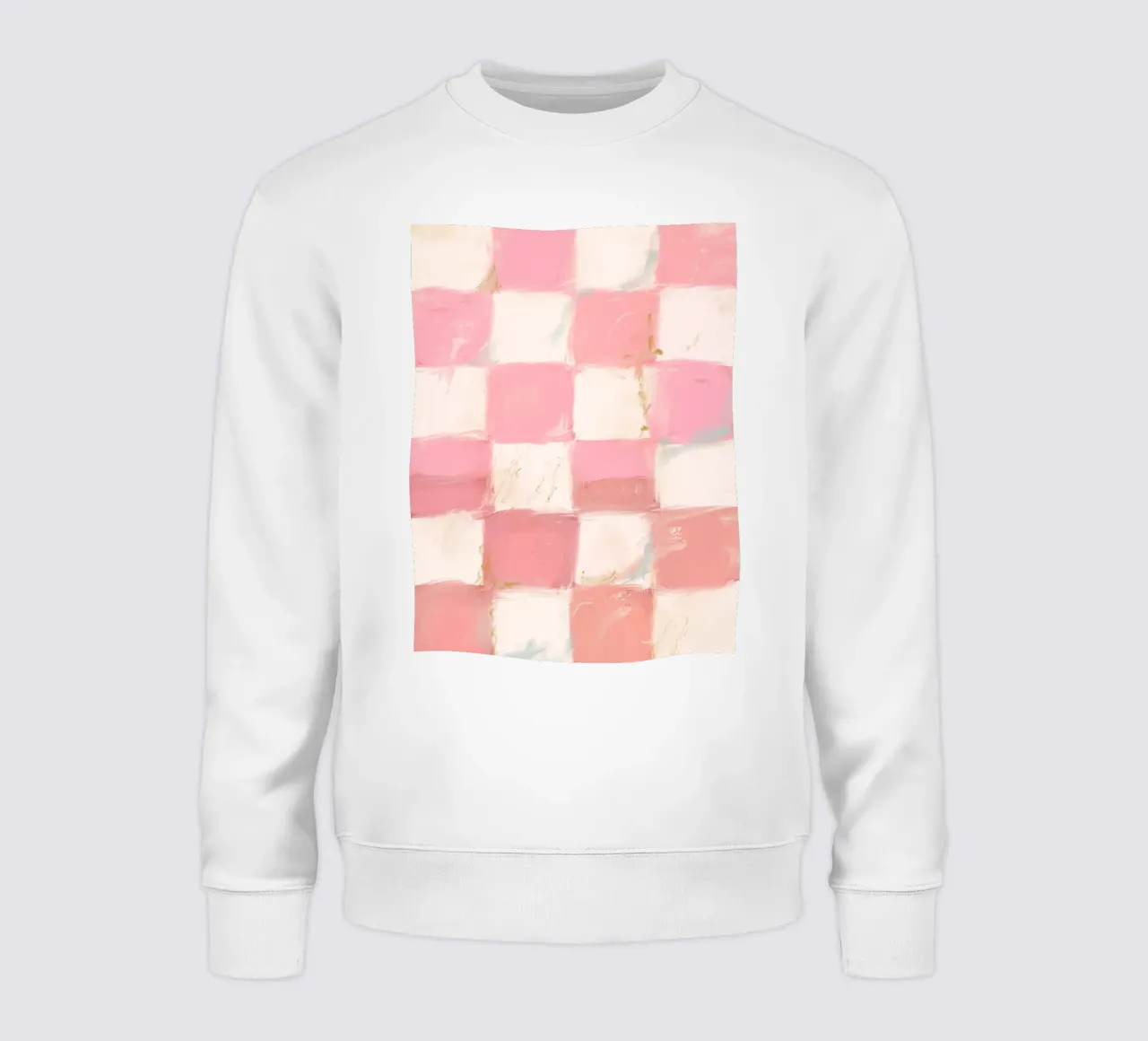 Pink Checks sweatshirt by treechild