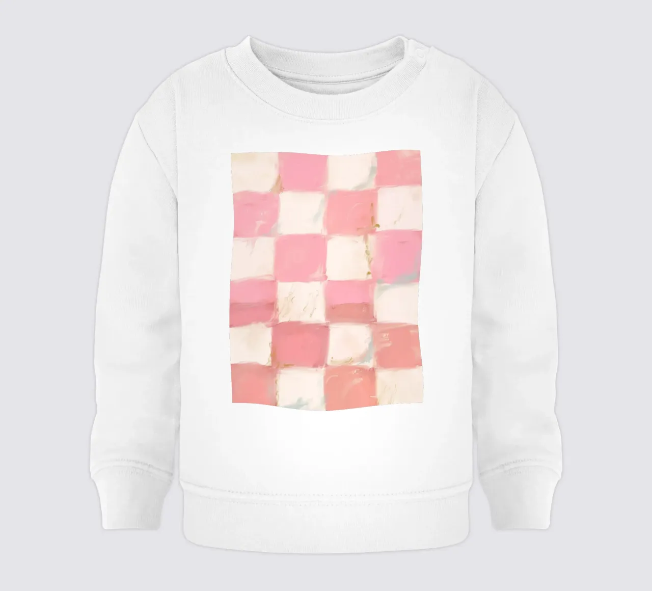 Pink Checks felpa neonato da treechild